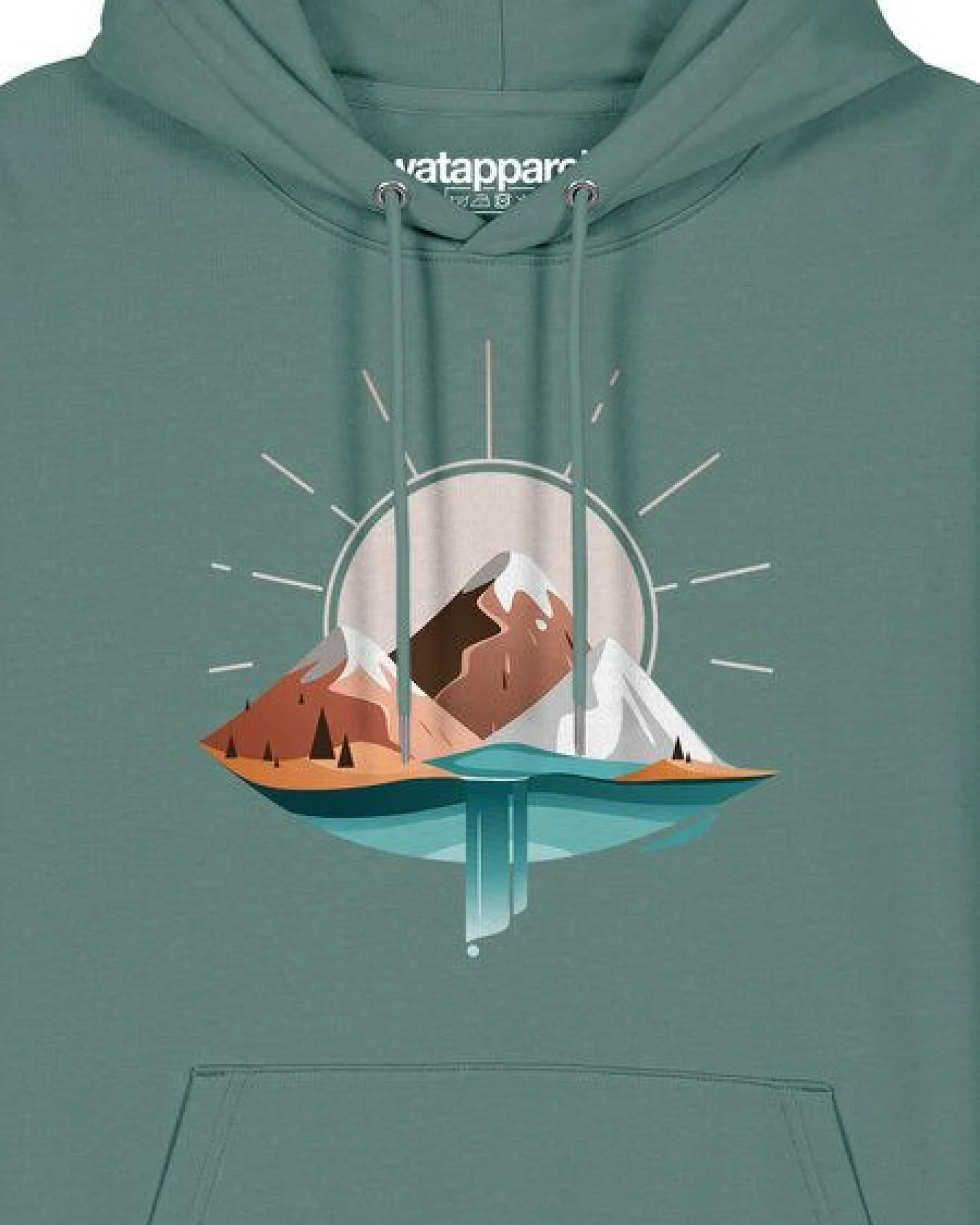 watapparel Hoodie Unisex Sunrise & Lake – Ansicht 3