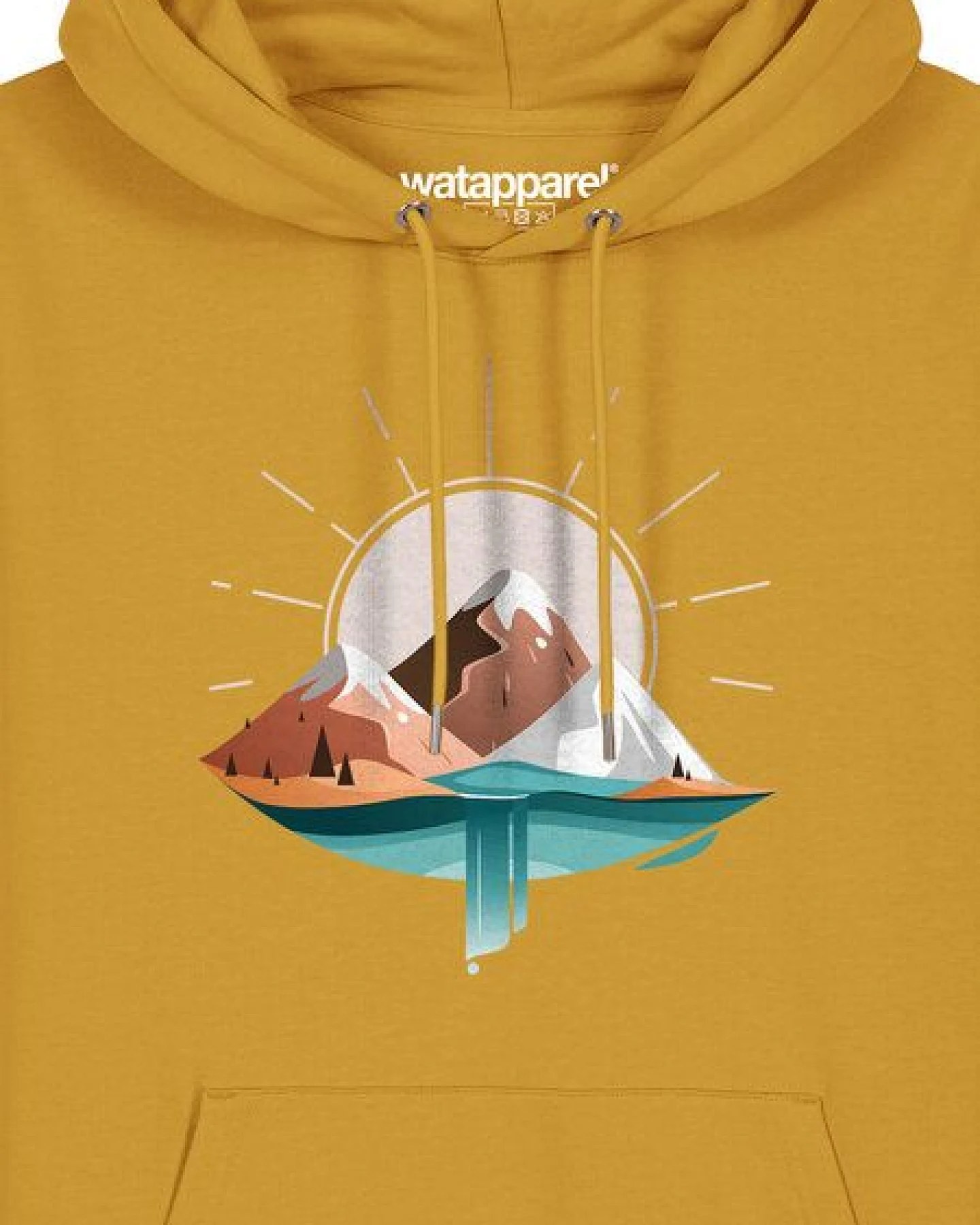 watapparel Hoodie Unisex Sunrise & Lake – Ansicht 3