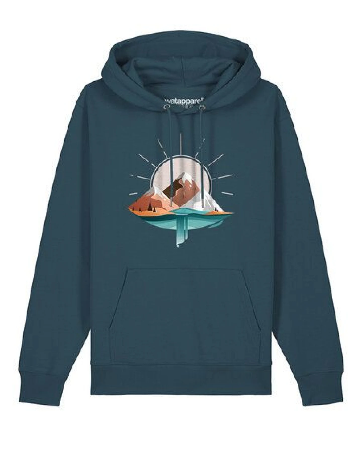 watapparel Hoodie Unisex Sunrise & Lake – Ansicht 2