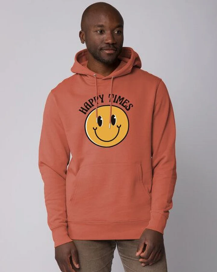 watapparel Hoodie Unisex Happy times smiley emoji