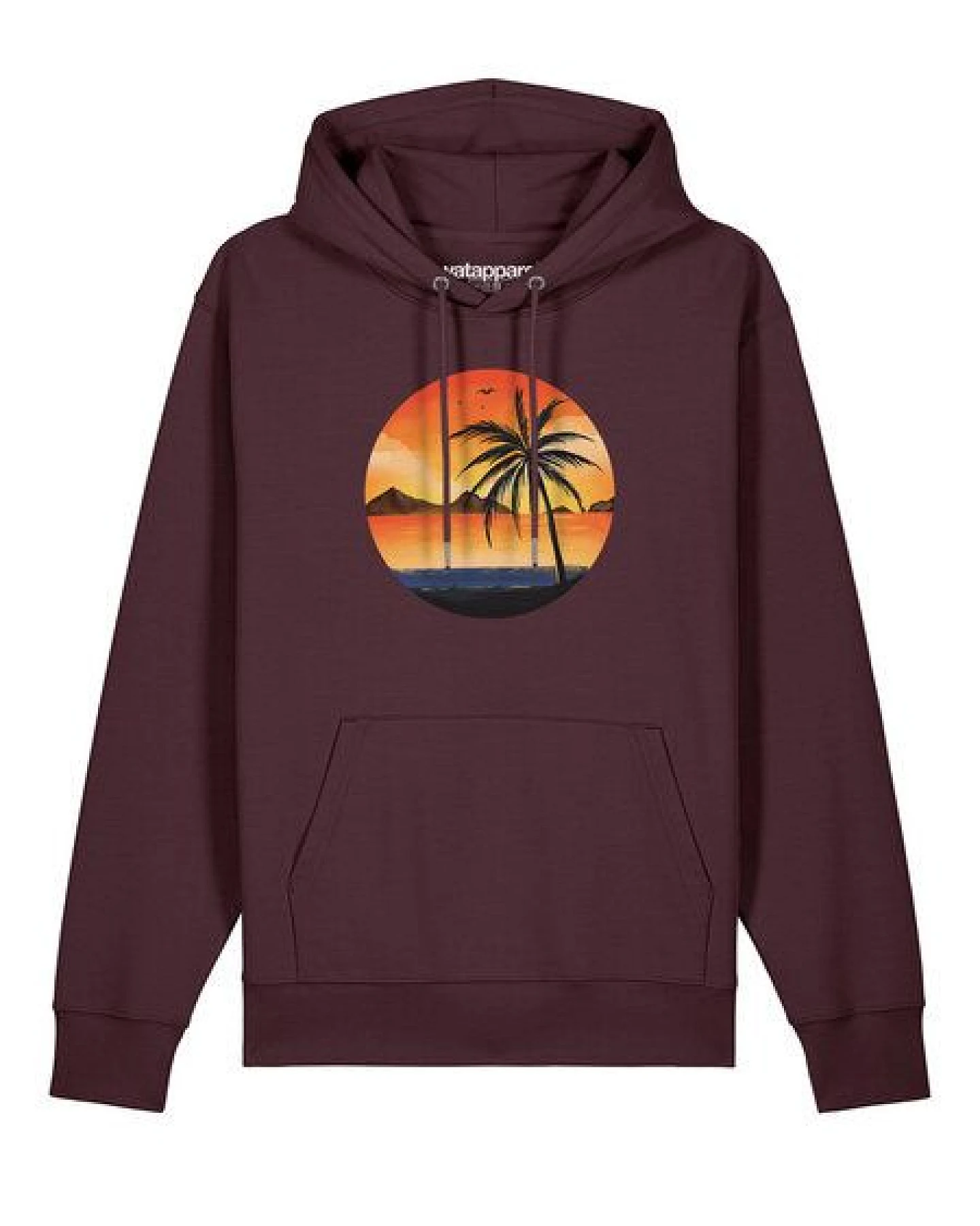 watapparel Hoodie Unisex Sunset on palm beach – Ansicht 2