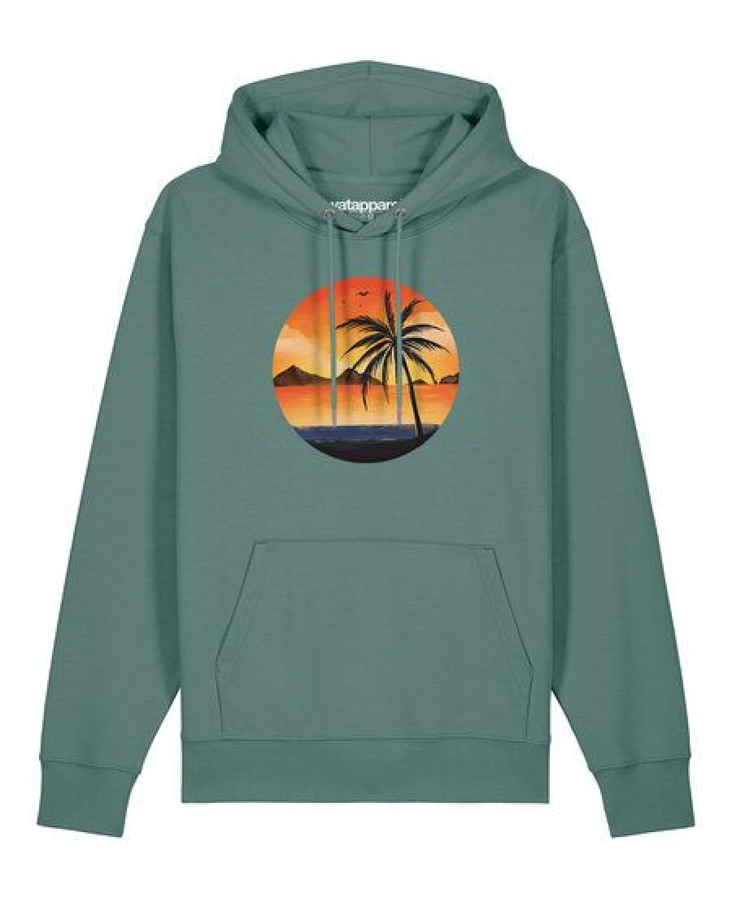 watapparel Hoodie Unisex Sunset on palm beach – Ansicht 2