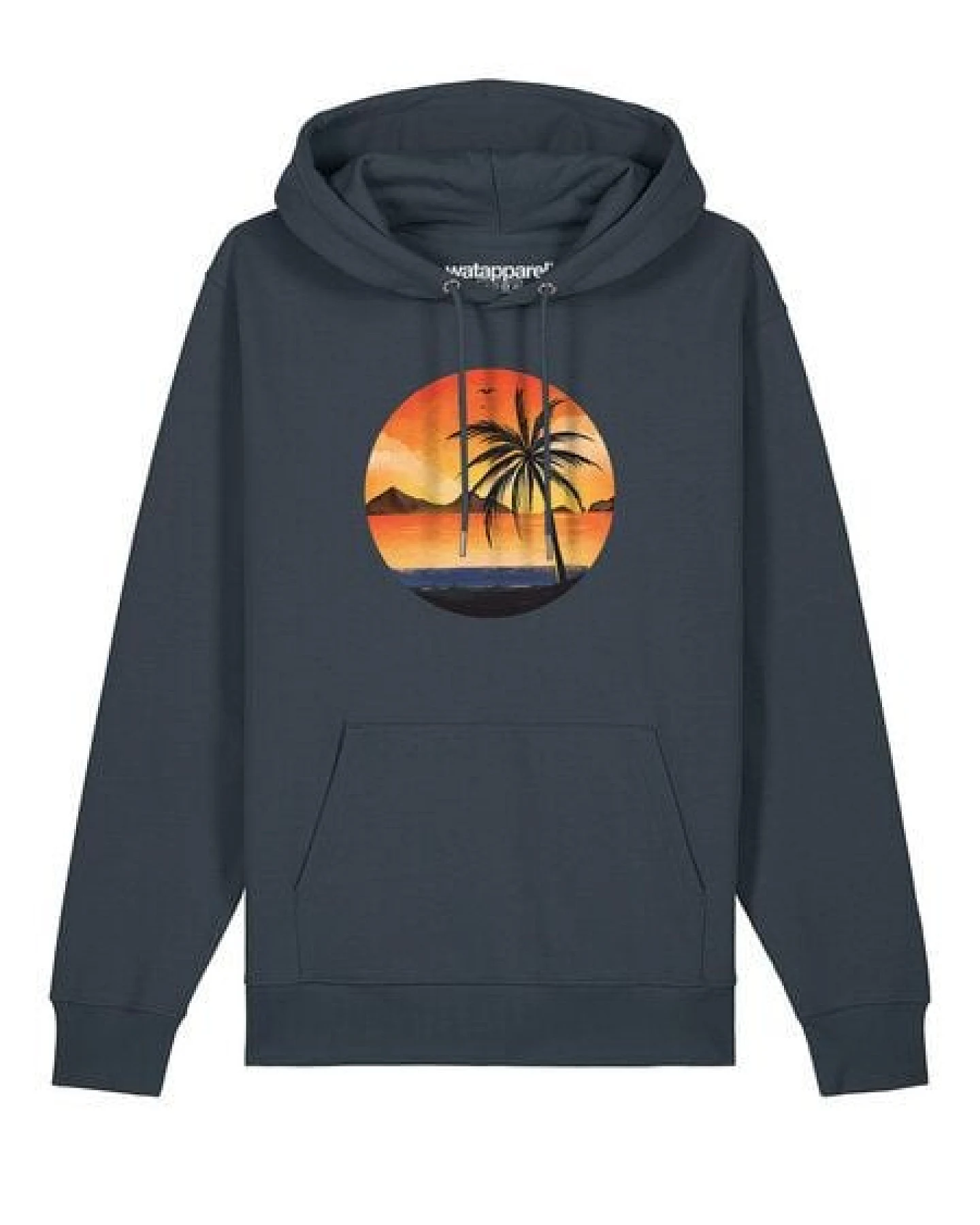 watapparel Hoodie Unisex Sunset on palm beach – Ansicht 2