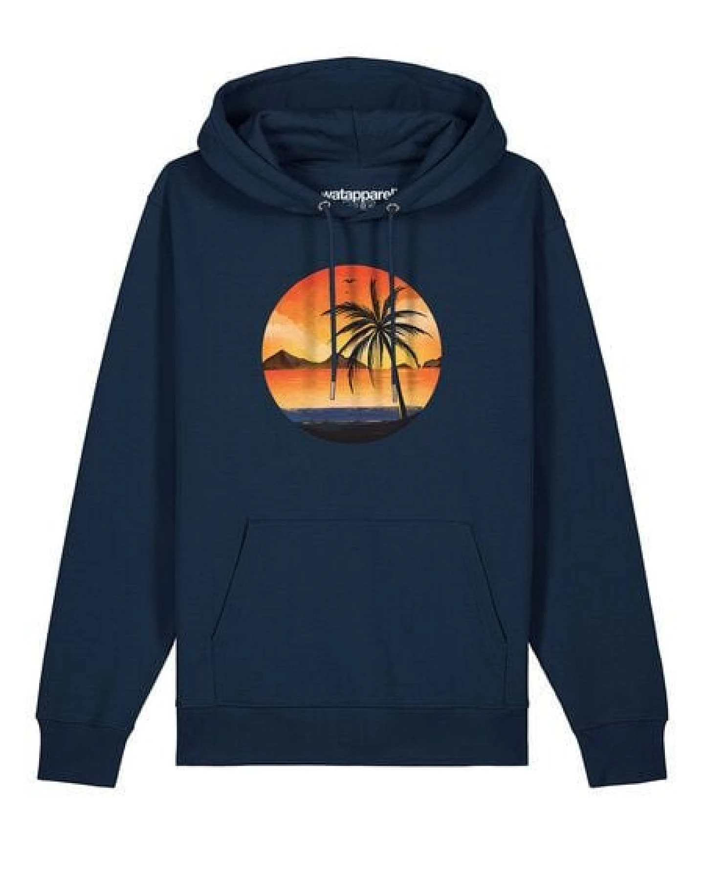 watapparel Hoodie Unisex Sunset on palm beach – Ansicht 2