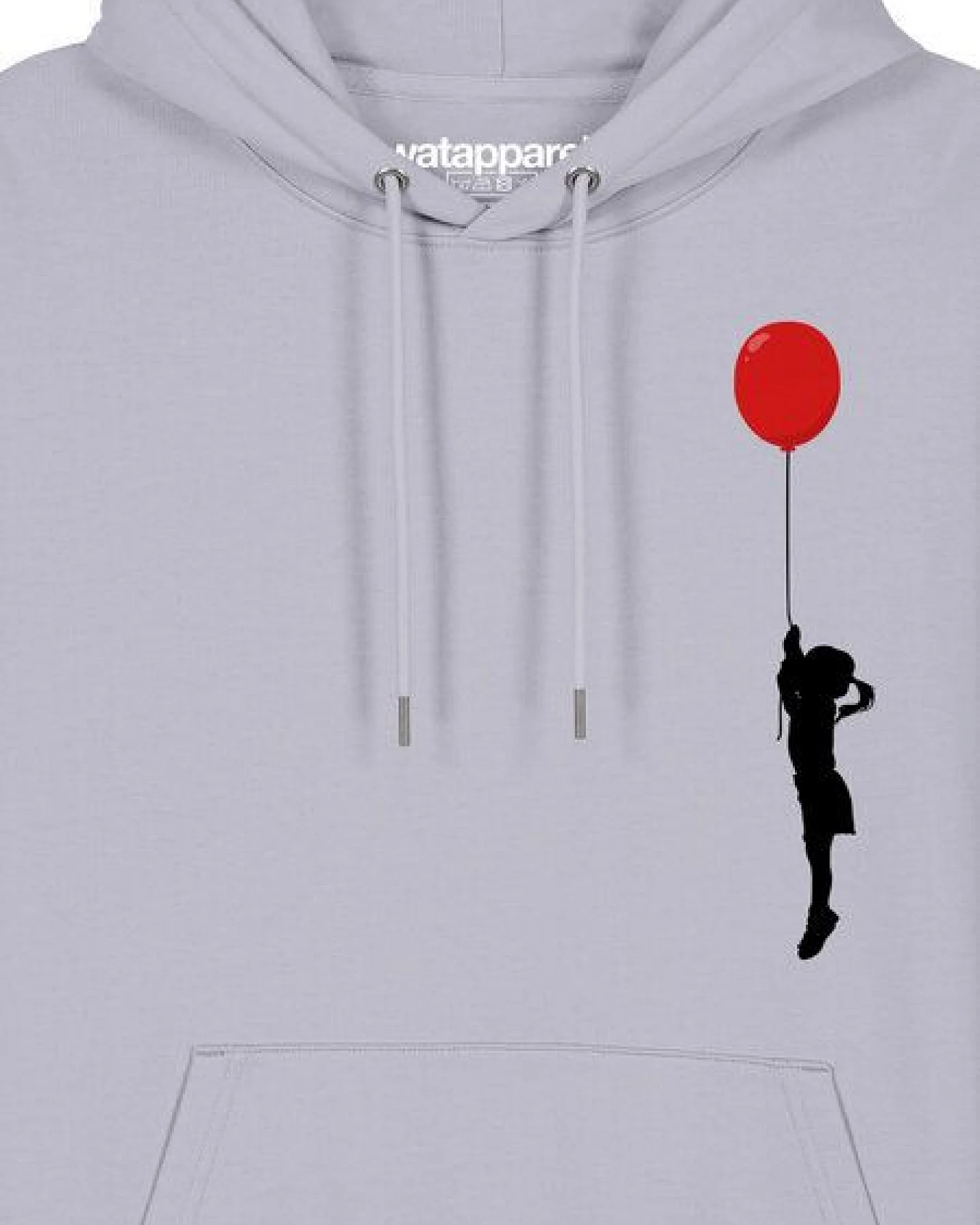 watapparel Hoodie Unisex Mädchen mit Luftballon – Ansicht 3