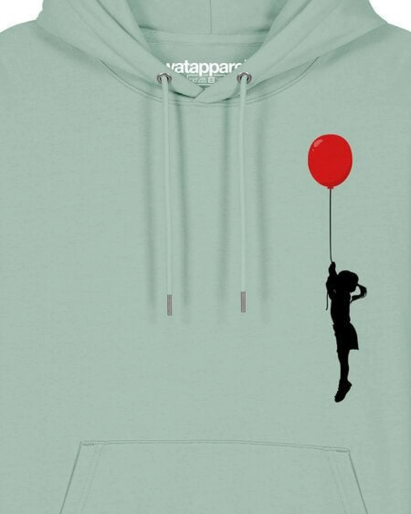 watapparel Hoodie Unisex Mädchen mit Luftballon – Ansicht 3