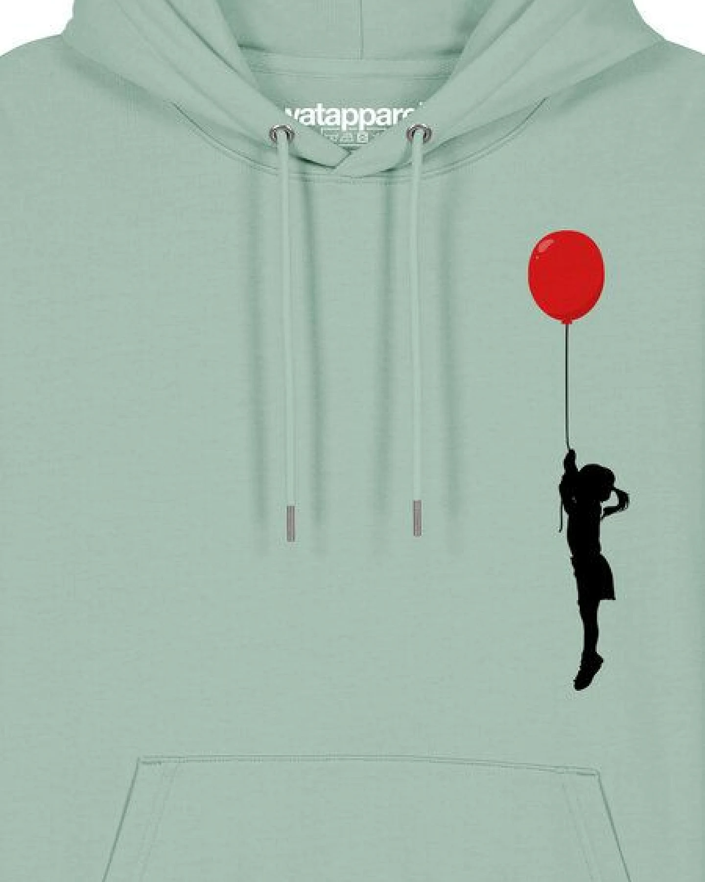 watapparel Hoodie Unisex Mädchen mit Luftballon – Ansicht 3