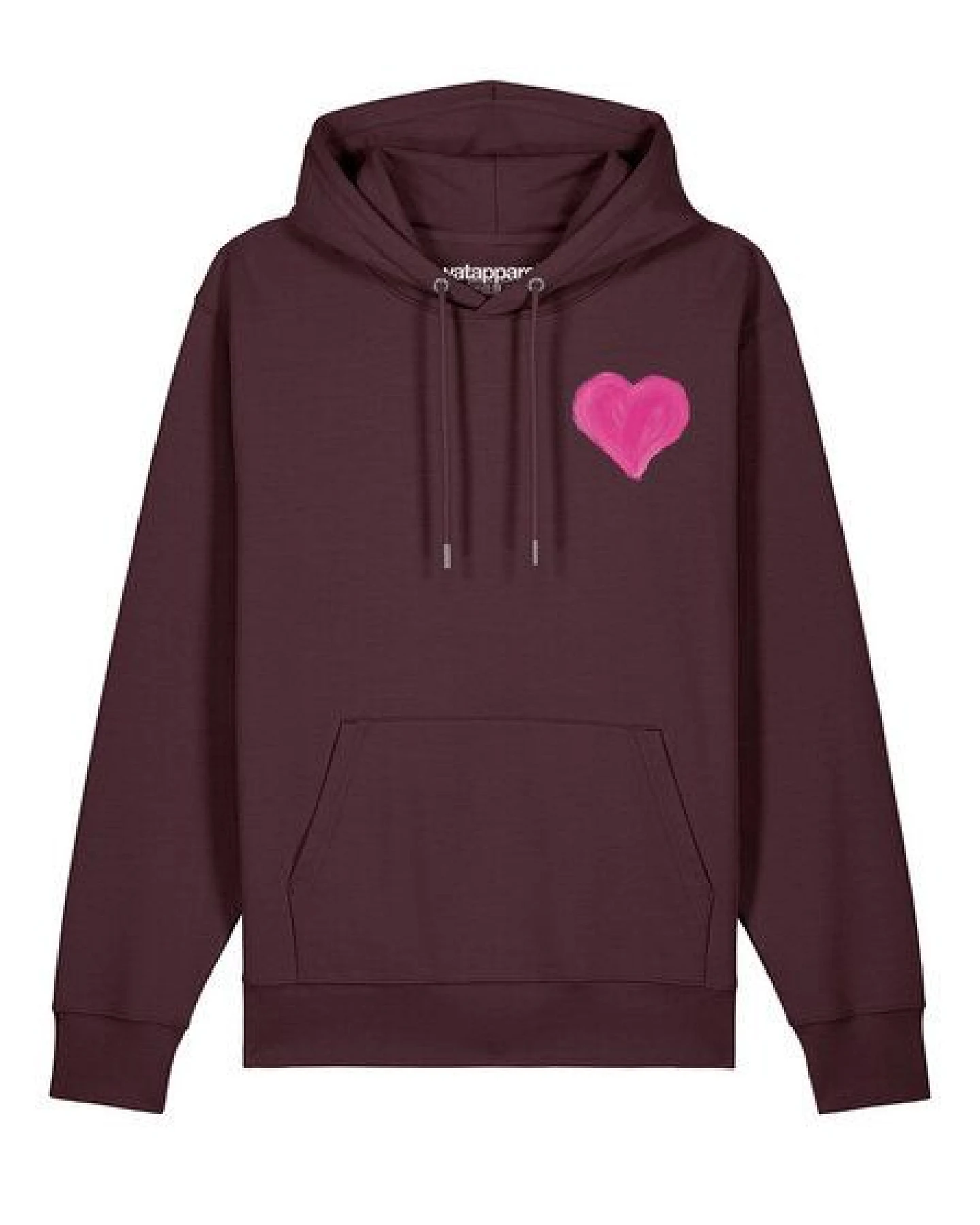 watapparel Hoodie Unisex Pink Heart – Ansicht 2