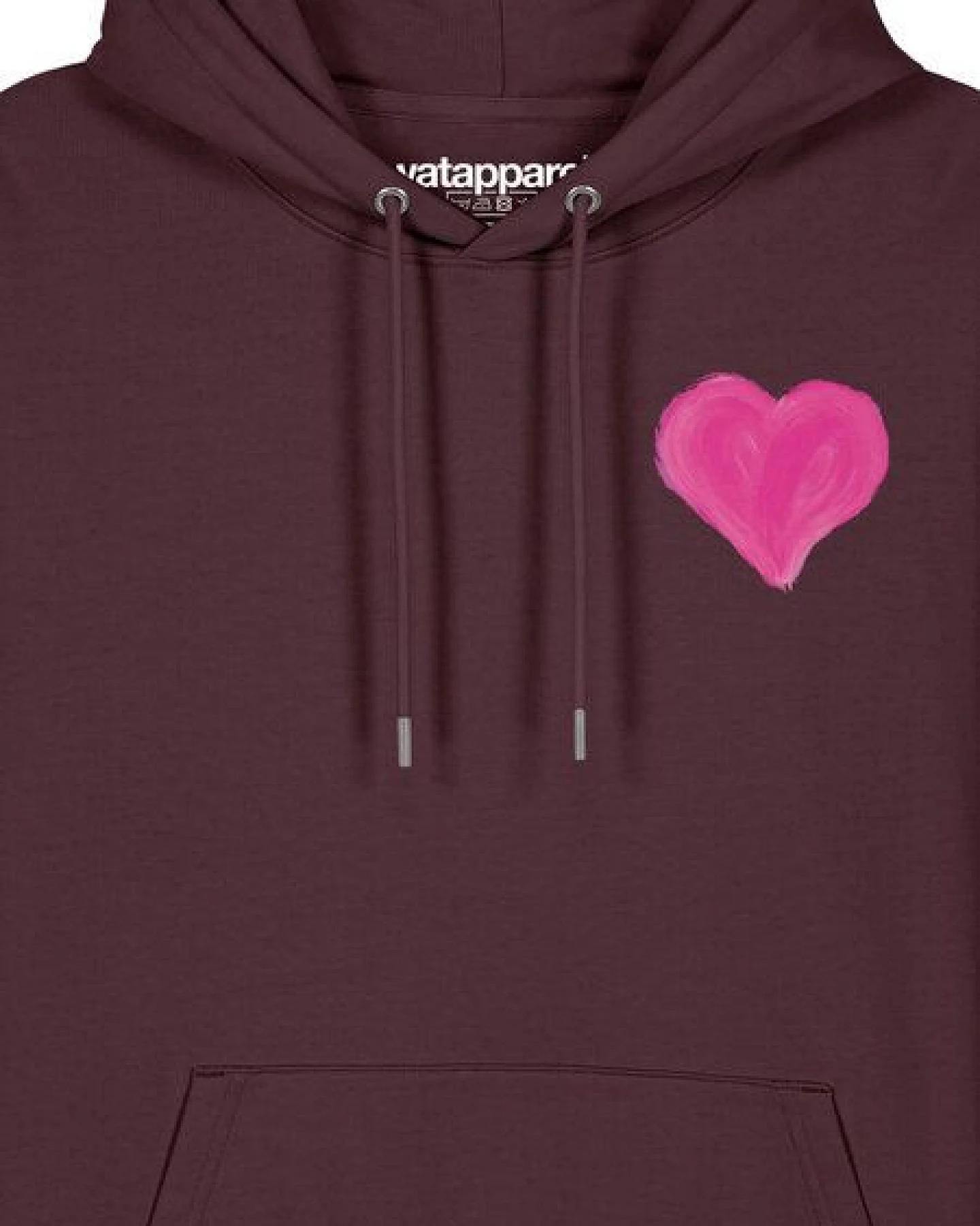 watapparel Hoodie Unisex Pink Heart – Ansicht 3