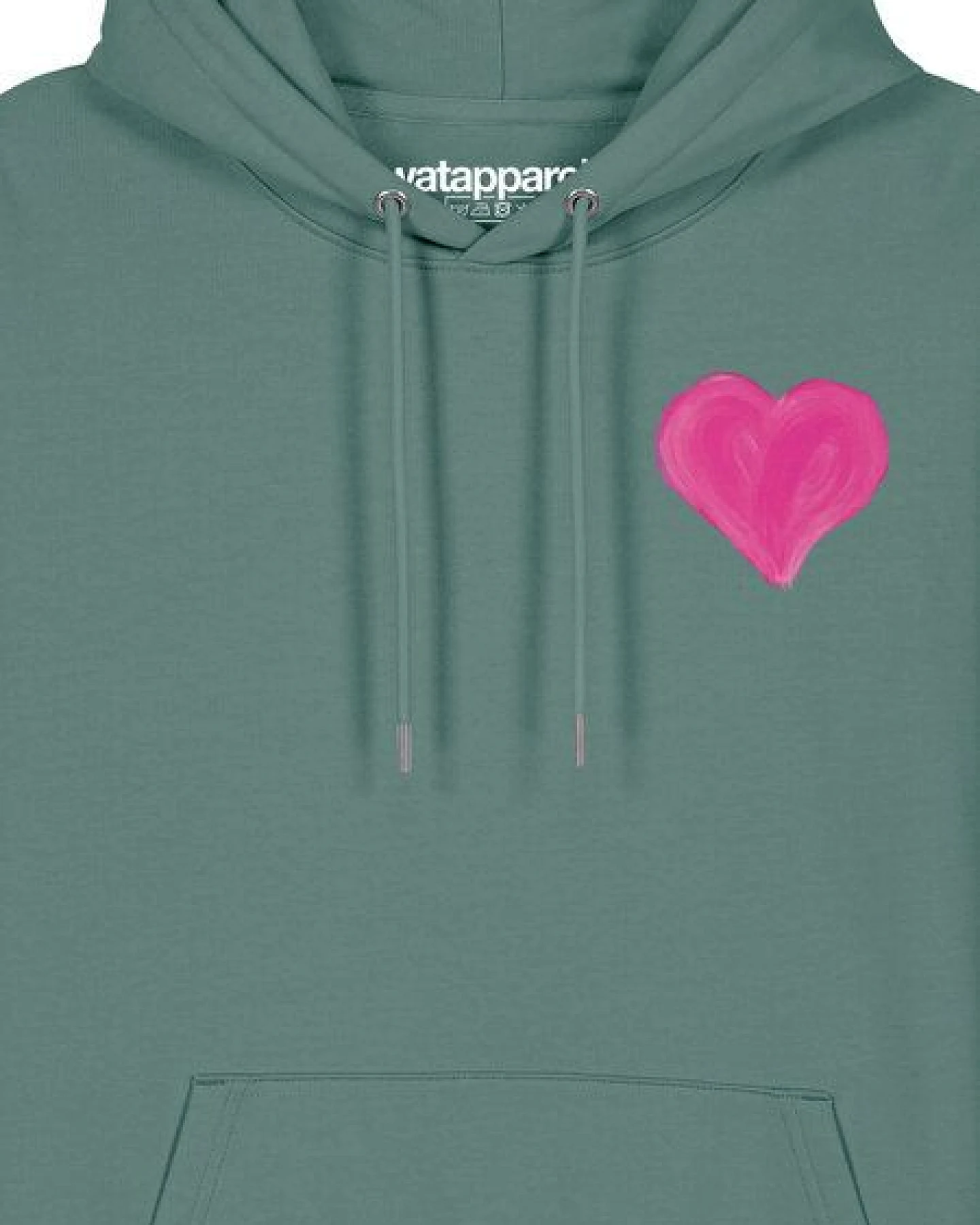 watapparel Hoodie Unisex Pink Heart – Ansicht 3