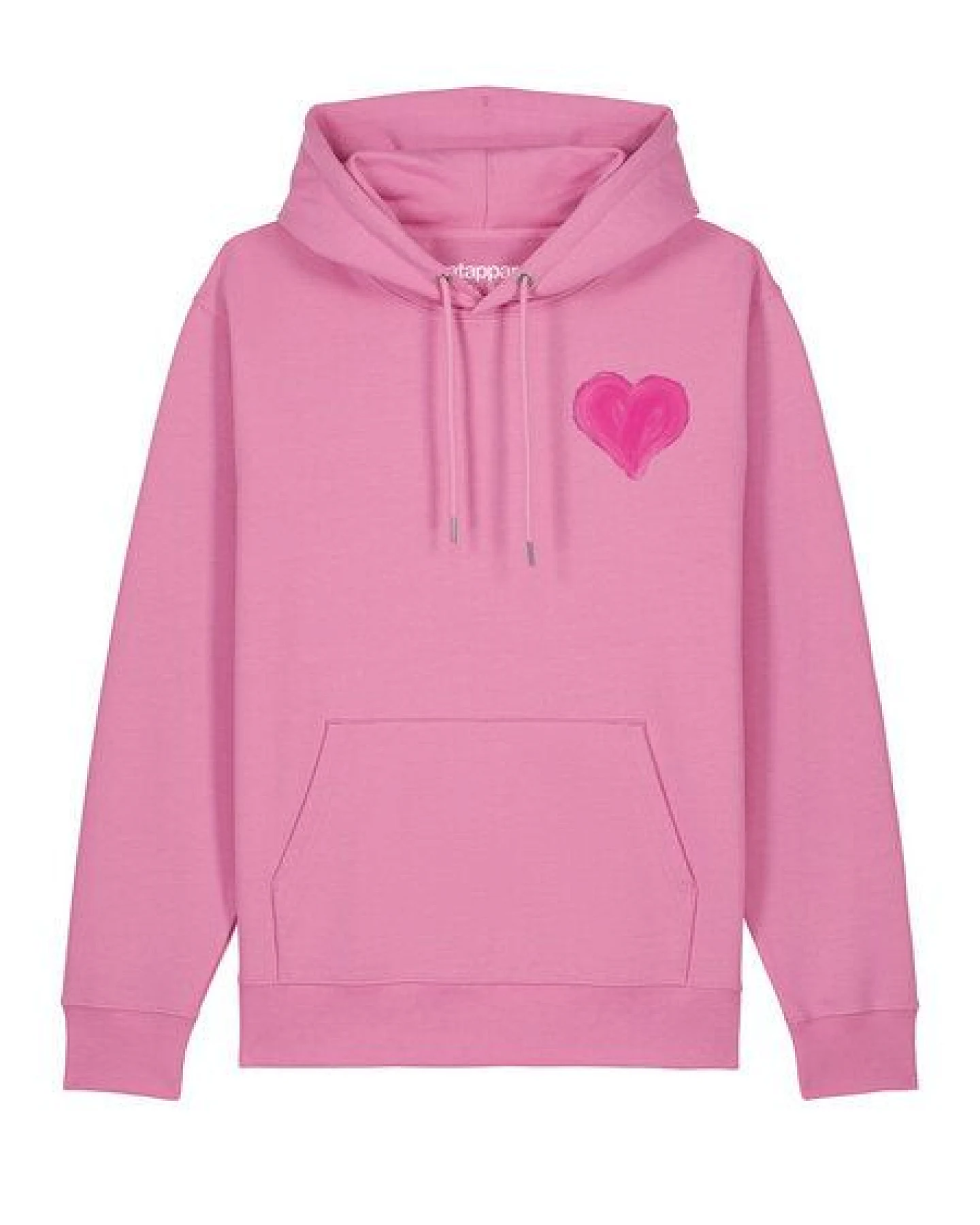 watapparel Hoodie Unisex Pink Heart – Ansicht 2