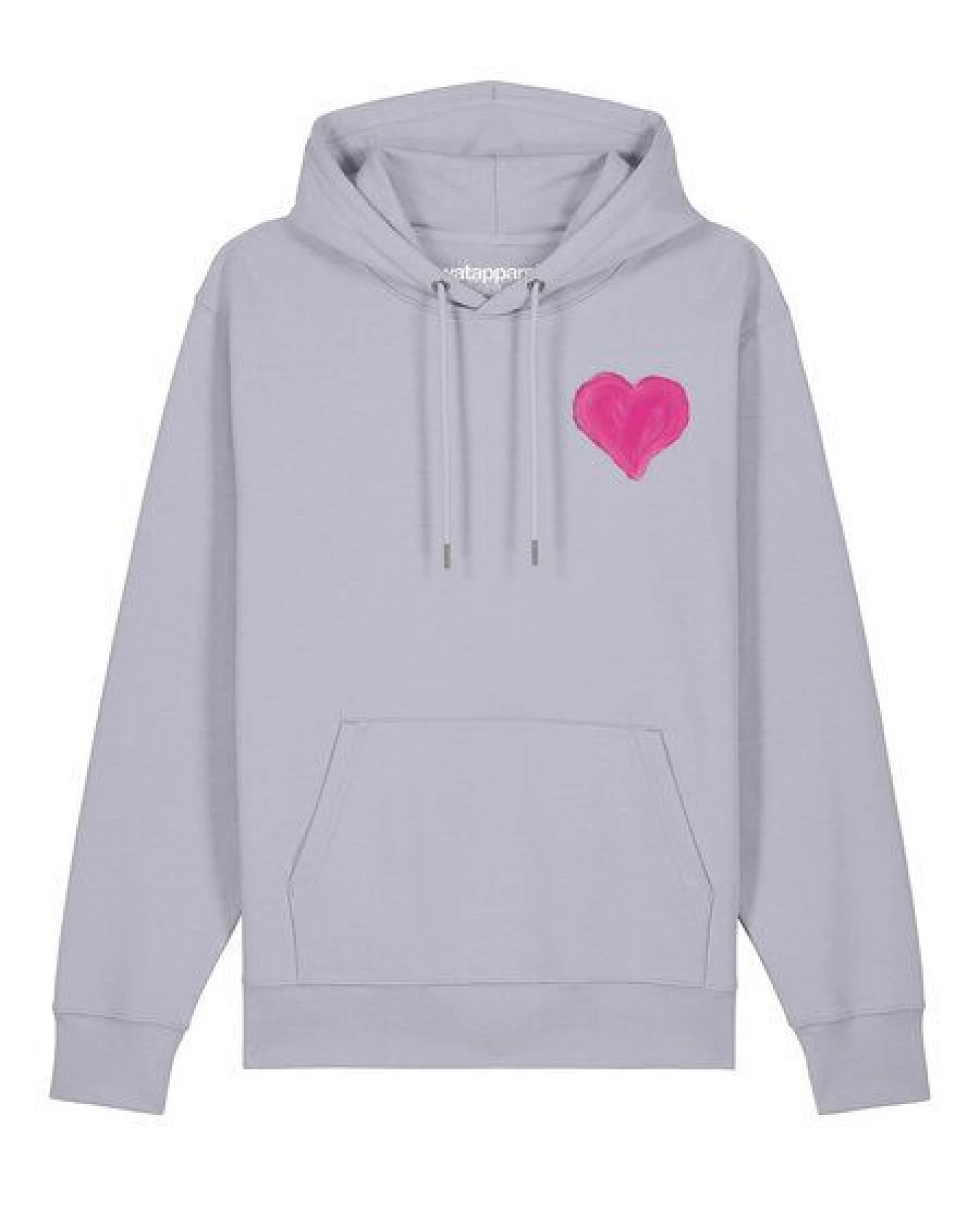watapparel Hoodie Unisex Pink Heart – Ansicht 2