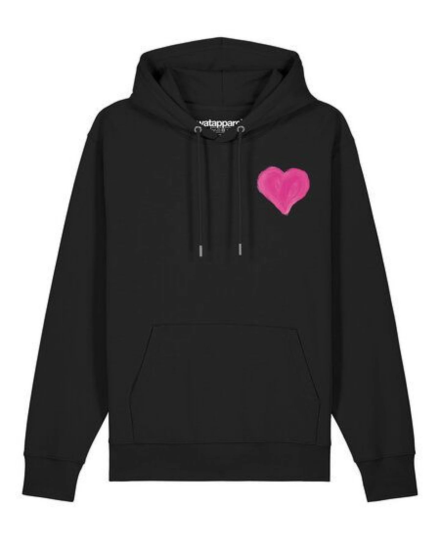 watapparel Hoodie Unisex Pink Heart – Ansicht 2