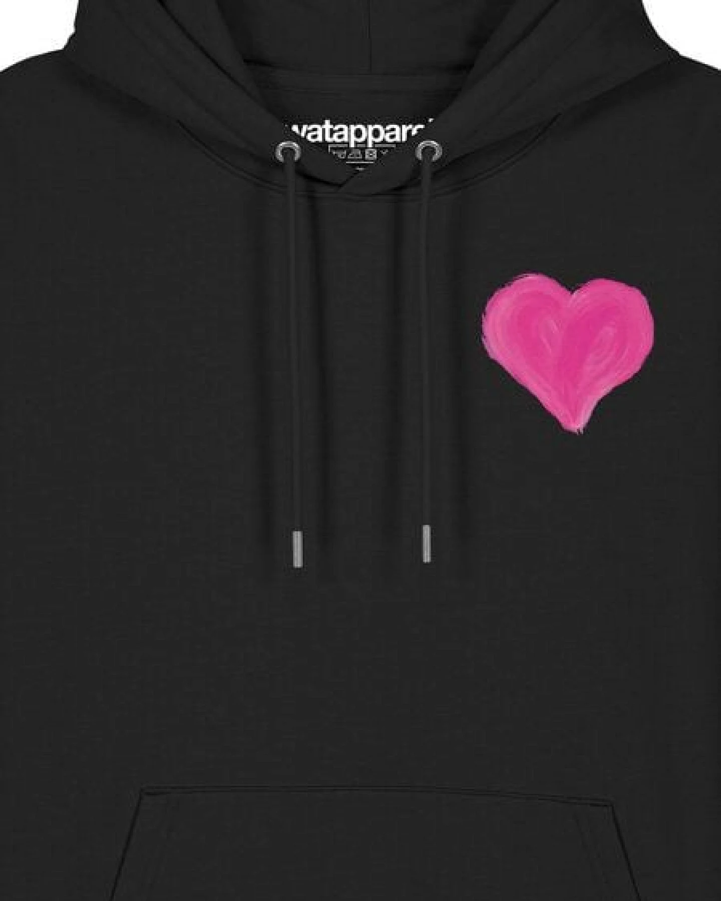 watapparel Hoodie Unisex Pink Heart – Ansicht 3