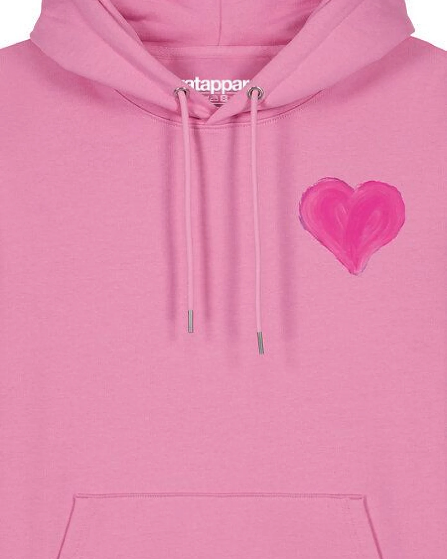 watapparel Hoodie Unisex Pink Heart – Ansicht 3