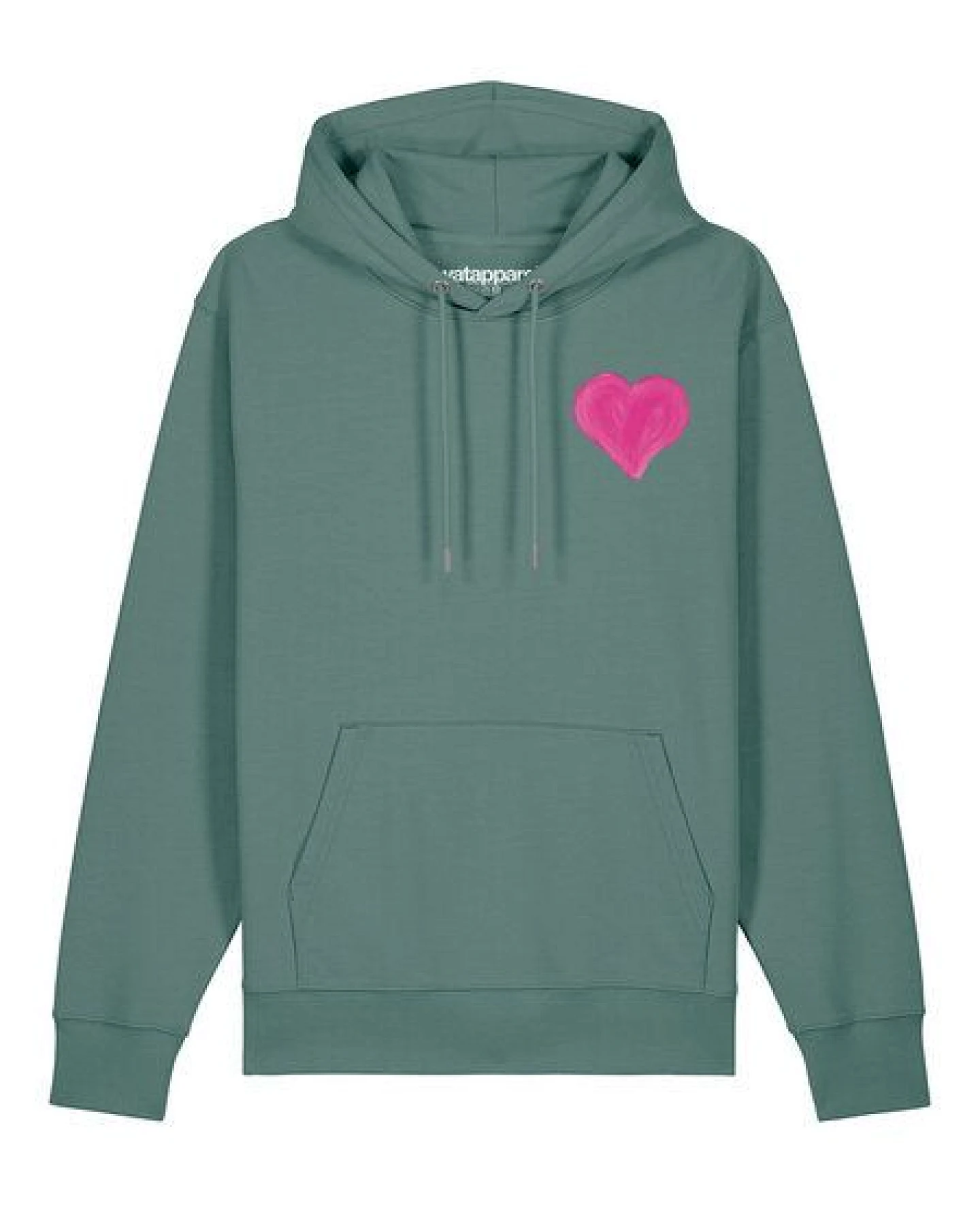 watapparel Hoodie Unisex Pink Heart – Ansicht 2