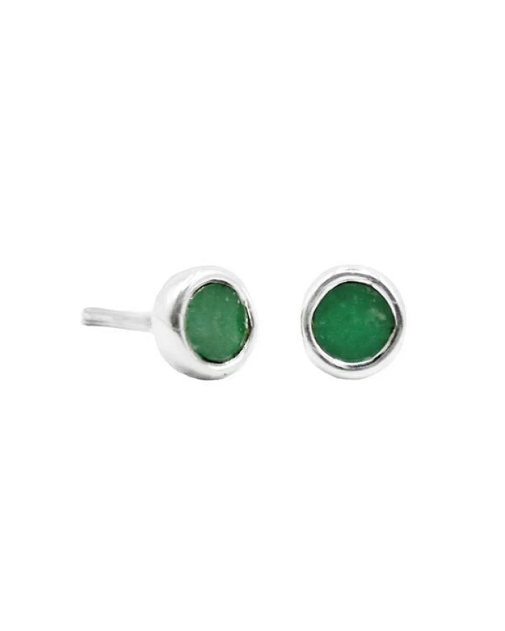 pakilia Ohrstecker "Redondo Verde Venturina"