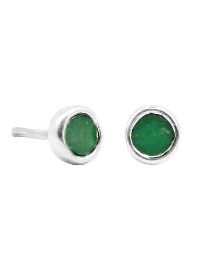pakilia Ohrstecker "Redondo Verde Venturina"