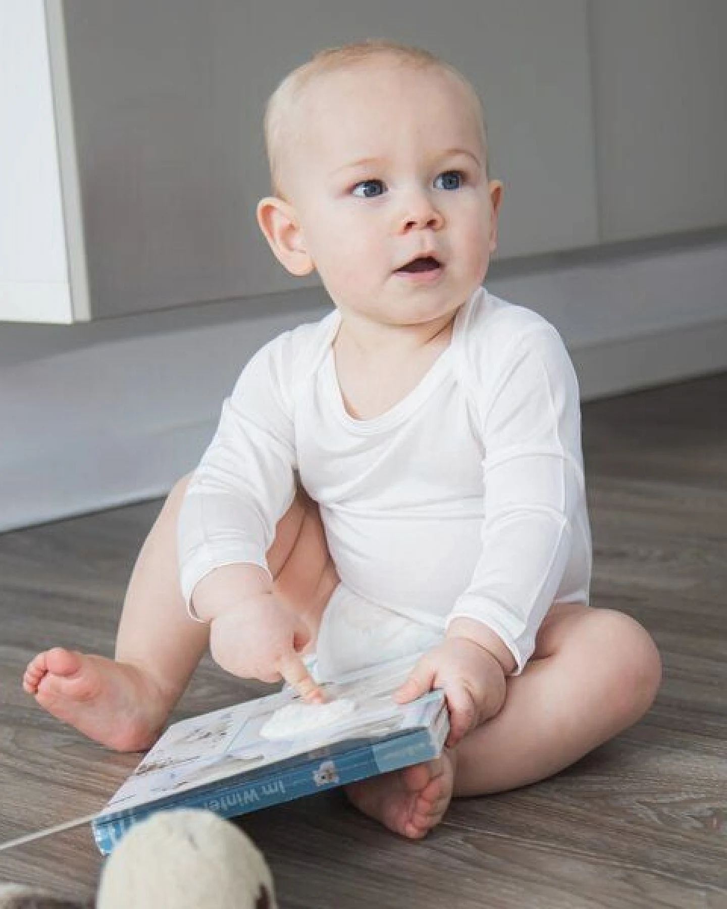 Kokon Zwo Baby Langarmbody 100% Seide (peacesilk) – Ansicht 2