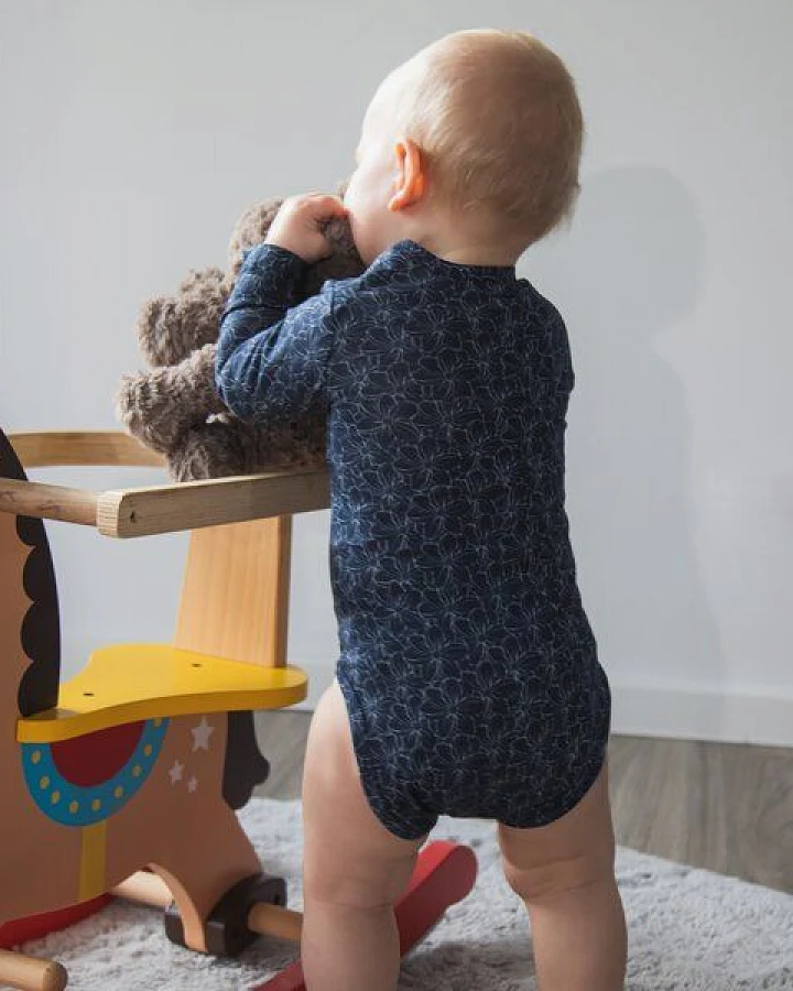 Kokon Zwo Baby Langarmbody 60% Seide (peacesilk) 40% Baumwolle (kbA)