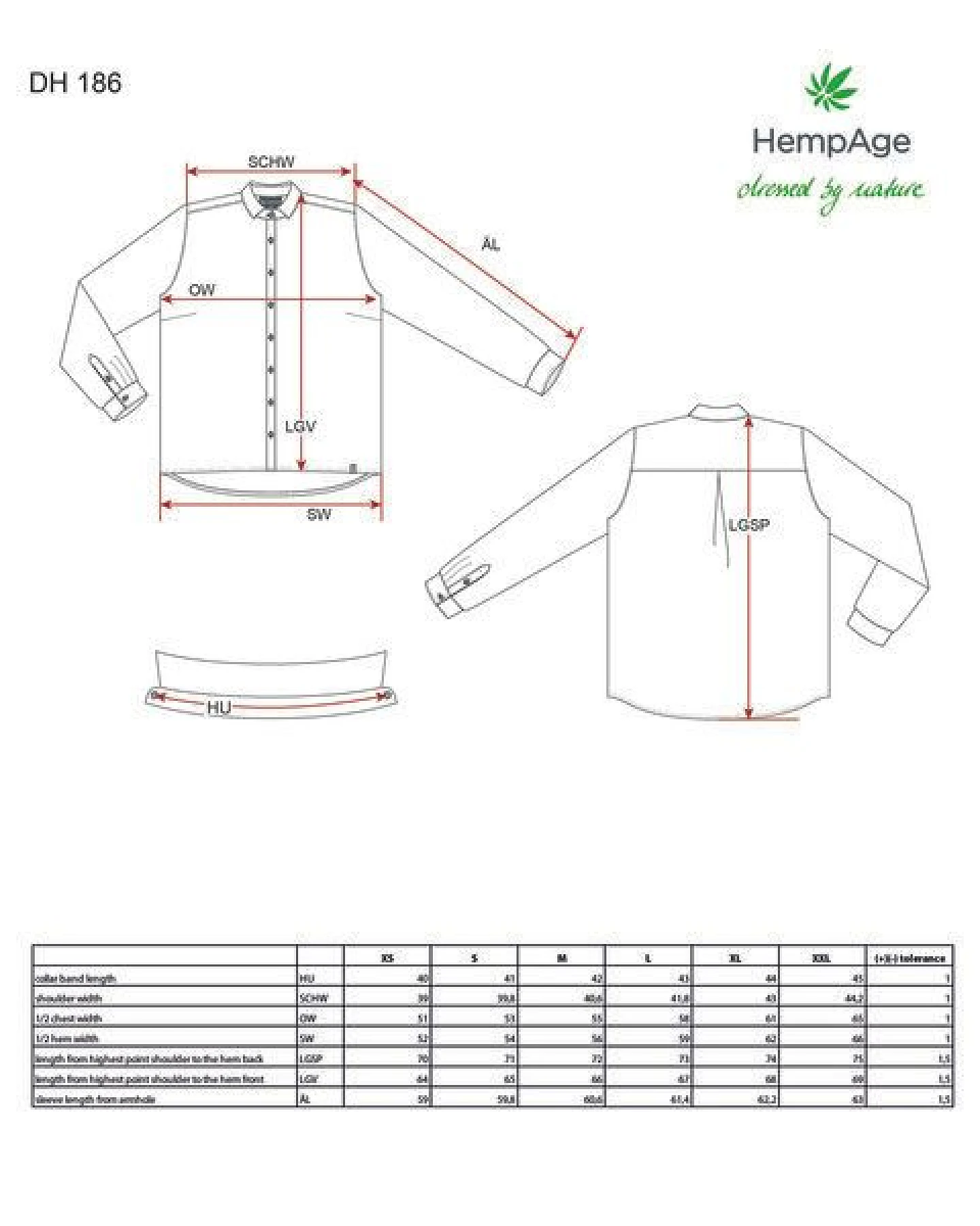 HempAge Reine 100% Hanfbluse – Ansicht 3