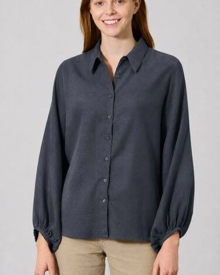 HempAge Modische Bluse Hanf/Biobaumwolle