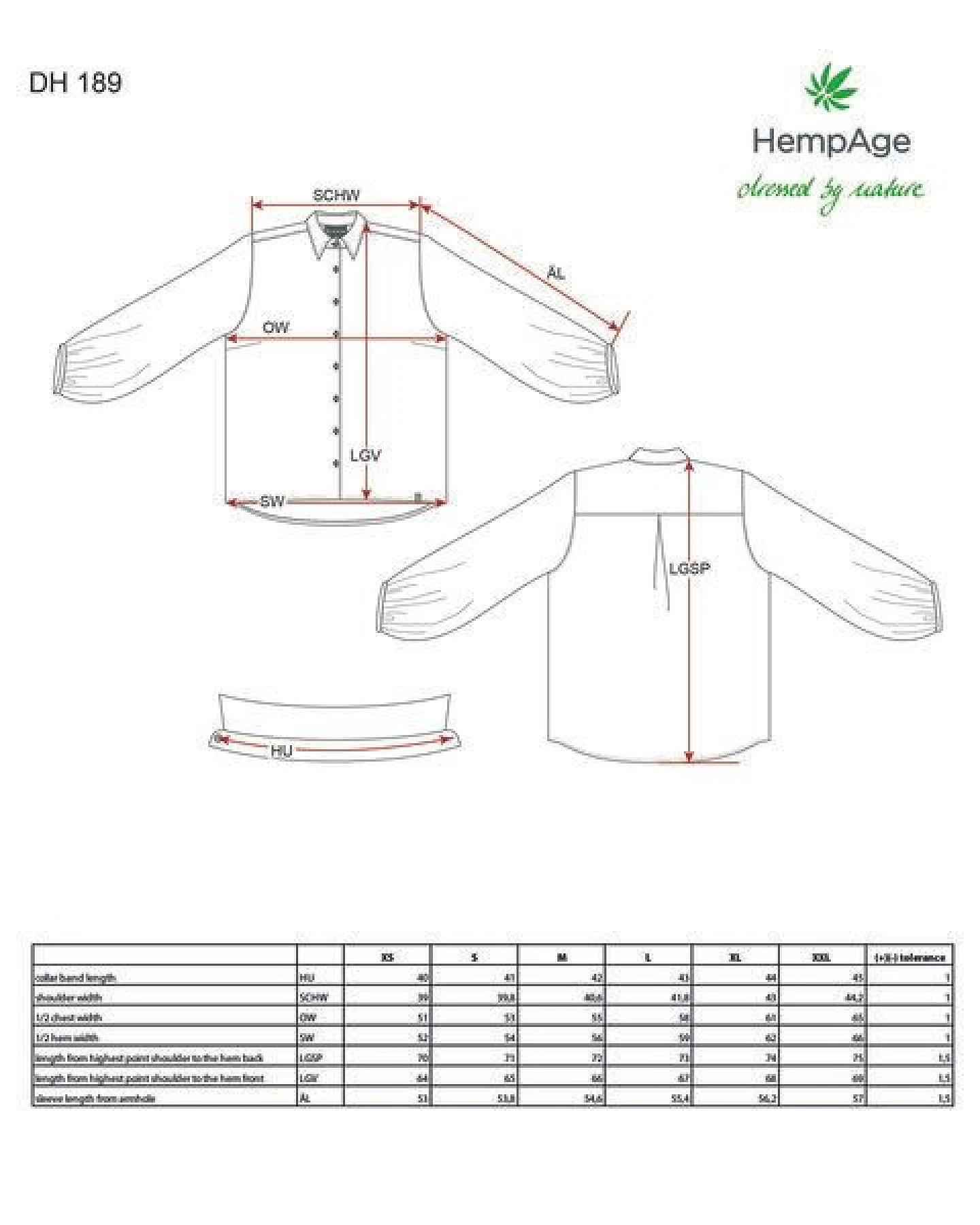 HempAge Modische Bluse Hanf/Biobaumwolle – Ansicht 2