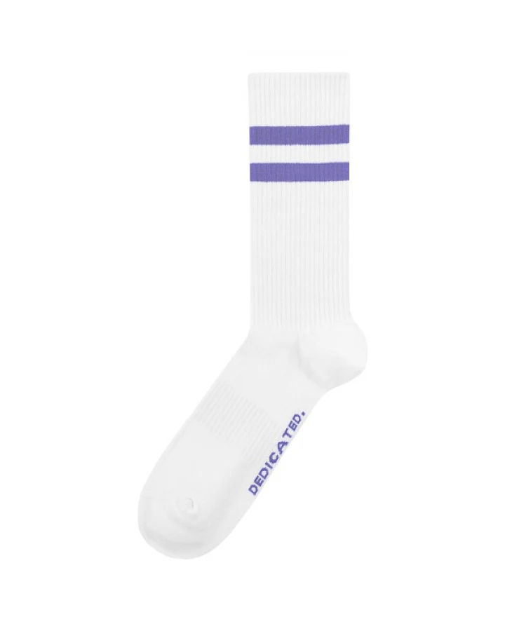 DEDICATED - Sport Socks Ullevi Stripes - Multifunktionssocken Gr 41-45 weiß