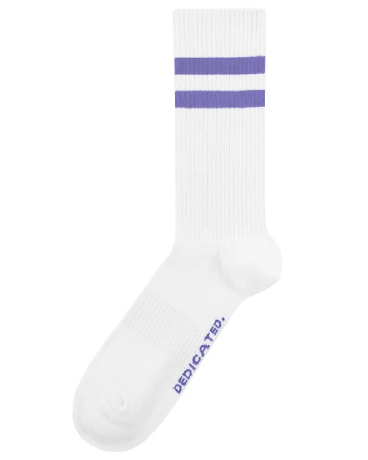 DEDICATED - Sport Socks Ullevi Stripes - Multifunktionssocken Gr 41-45 weiß