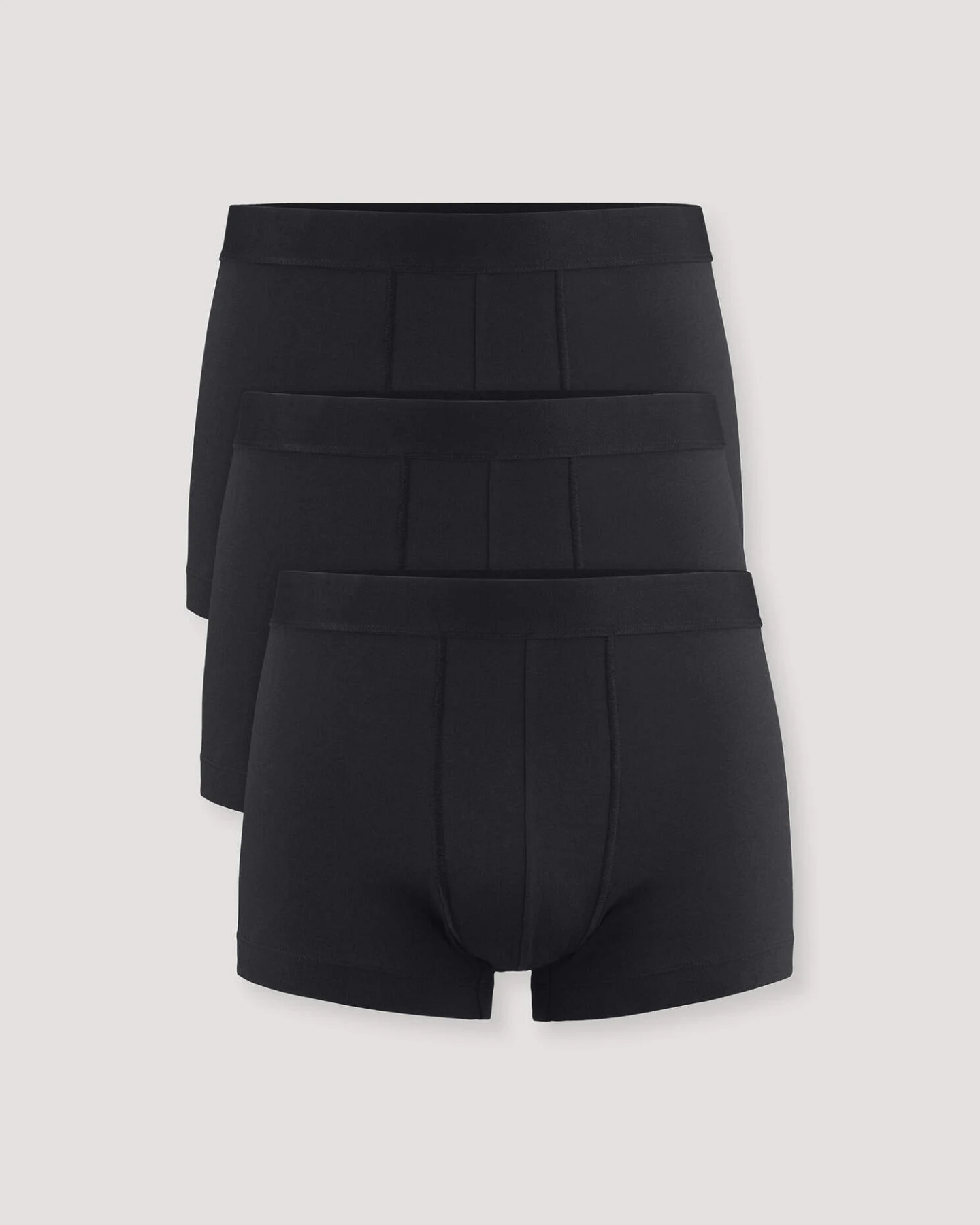 hessnatur Herren Pants Regular Cut im 3er-Pack COTTON MIX aus Bio-Baumwolle - schwarz - Größe 4 = S – Ansicht 3
