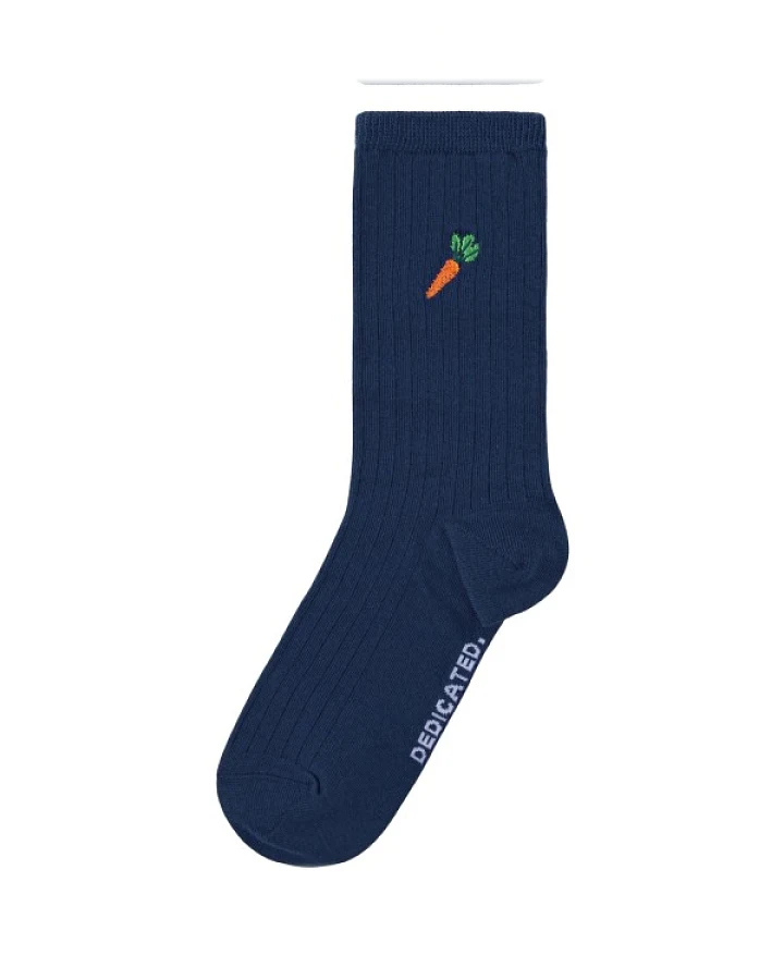 DEDICATED - Rib Socks Knivsta Carrot - Multifunktionssocken Gr 36-40 blau