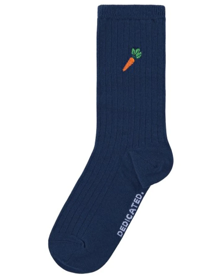 DEDICATED - Rib Socks Knivsta Carrot - Multifunktionssocken Gr 36-40 blau