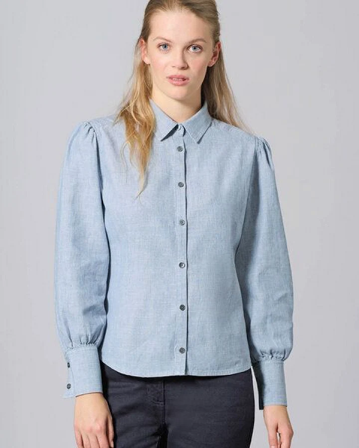 HempAge Moderne Manschettenbluse Hanf/Biobaumwolle