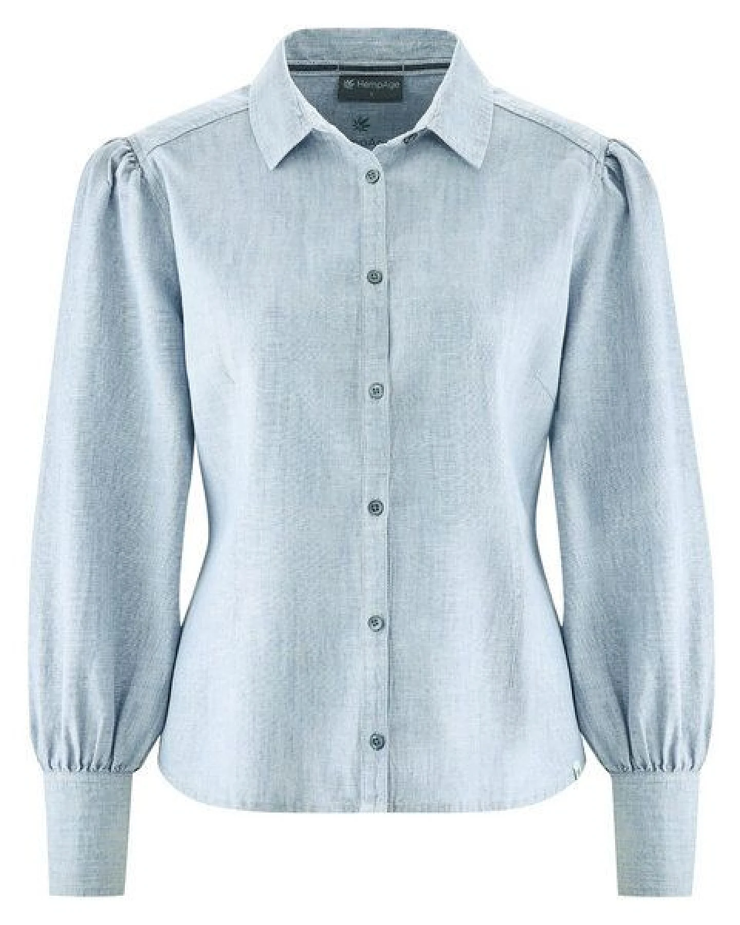 HempAge Moderne Manschettenbluse Hanf/Biobaumwolle – Ansicht 2