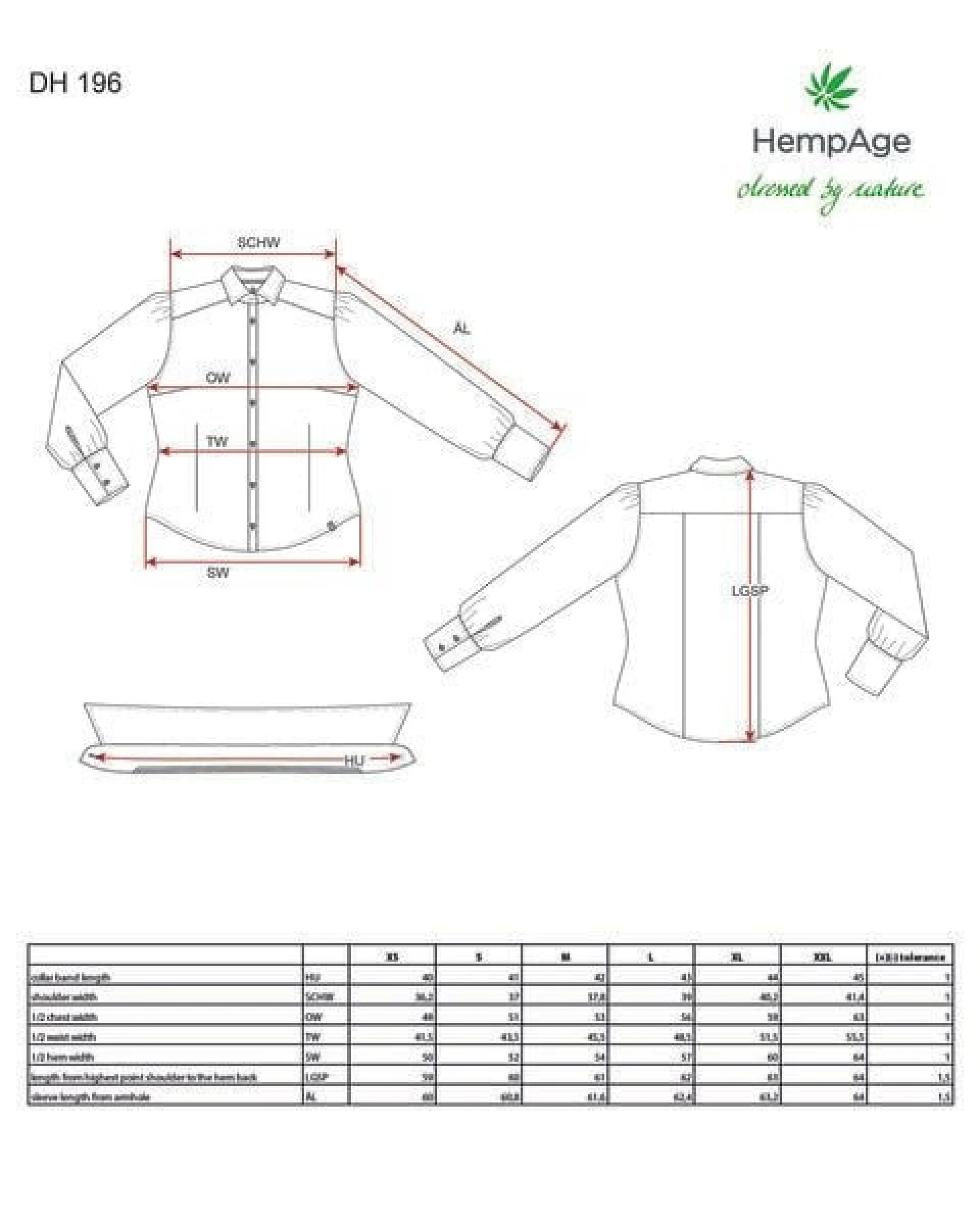 HempAge Moderne Manschettenbluse Hanf/Biobaumwolle – Ansicht 3