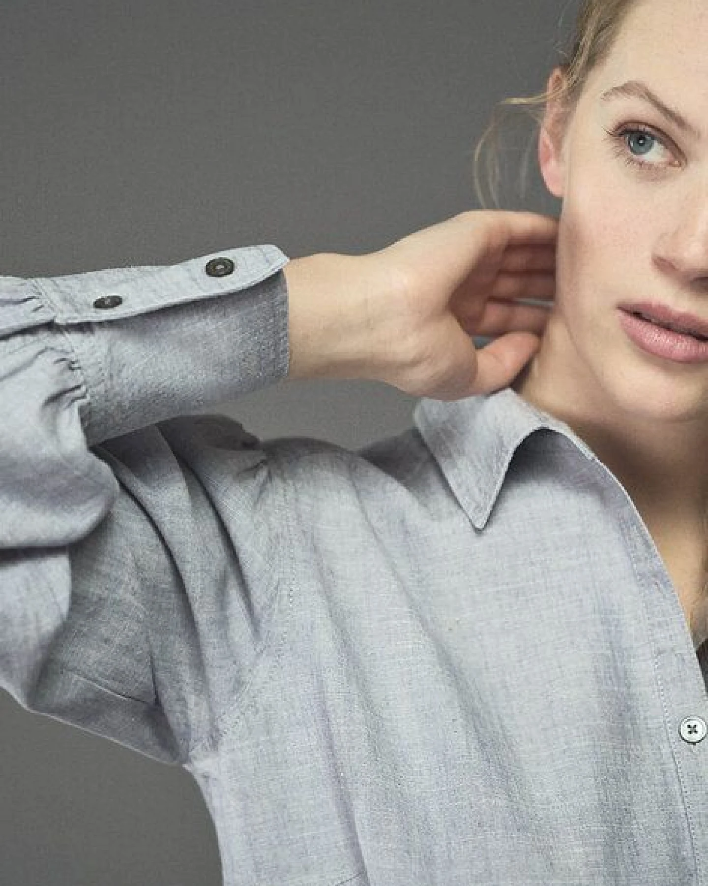 HempAge Moderne Manschettenbluse Hanf/Biobaumwolle – Ansicht 4