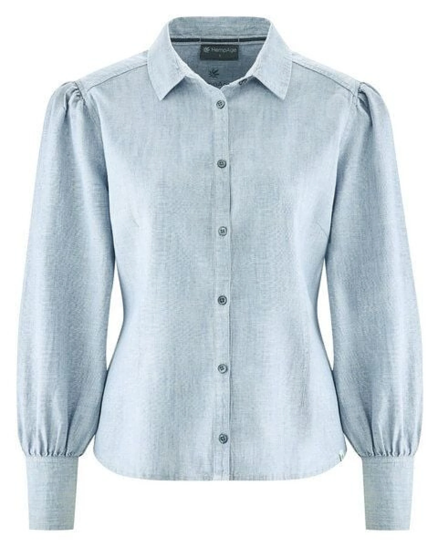 HempAge Moderne Manschettenbluse Hanf/Biobaumwolle – Ansicht 2