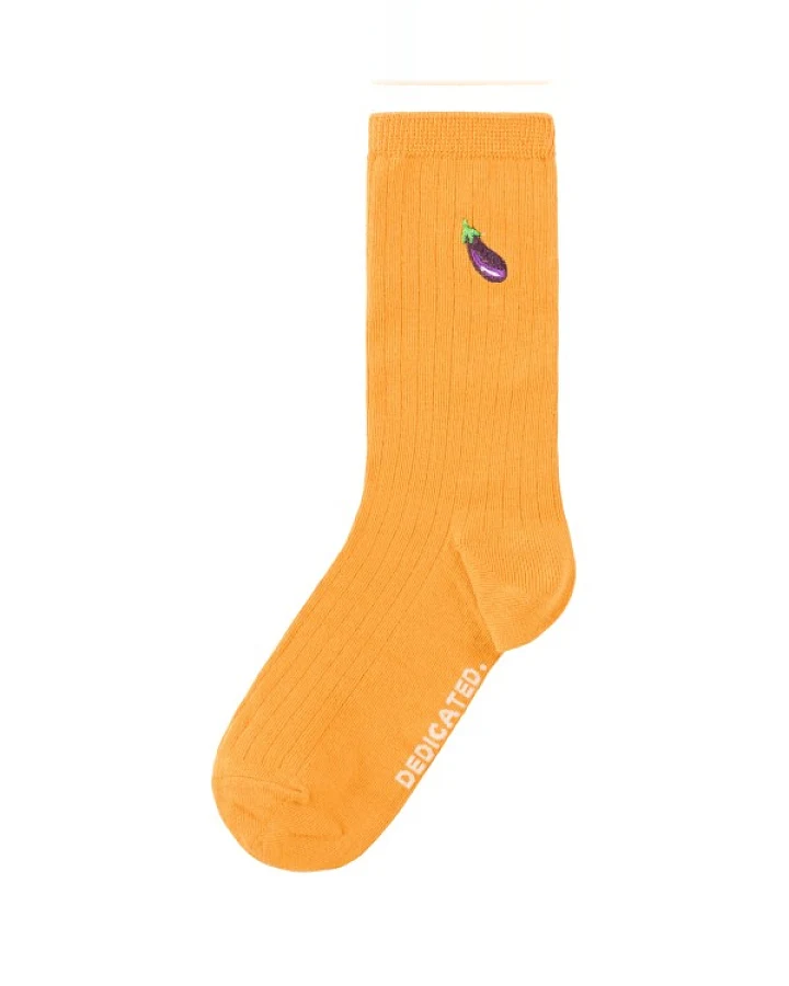 DEDICATED - Rib Socks Knivsta Eggplant - Multifunktionssocken Gr 36-40 orange