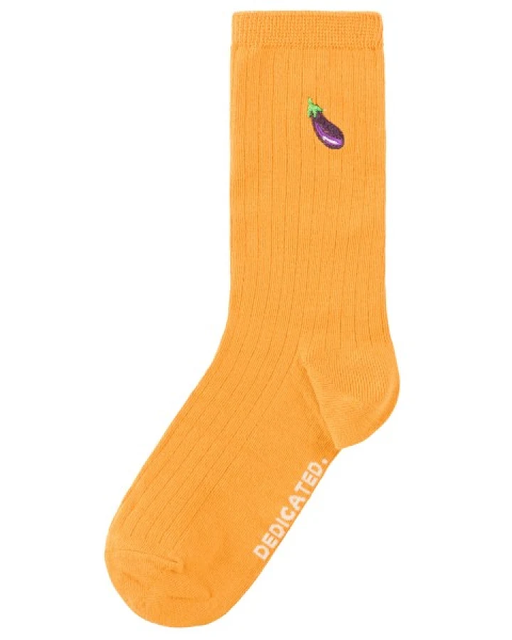 DEDICATED - Rib Socks Knivsta Eggplant - Multifunktionssocken Gr 36-40 orange