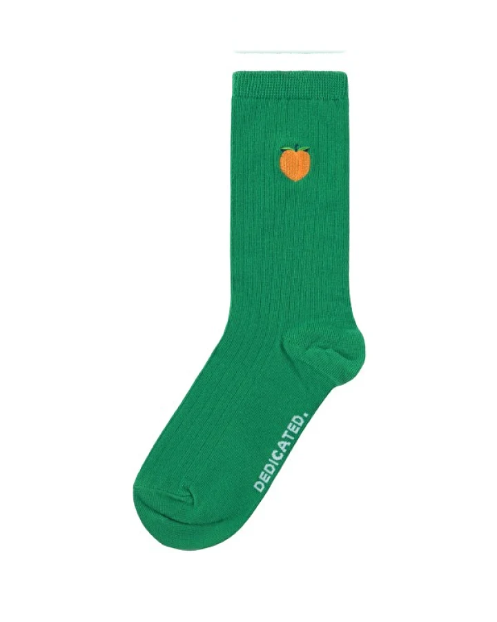 DEDICATED - Rib Socks Knivsta Peach - Multifunktionssocken Gr 36-40 grün