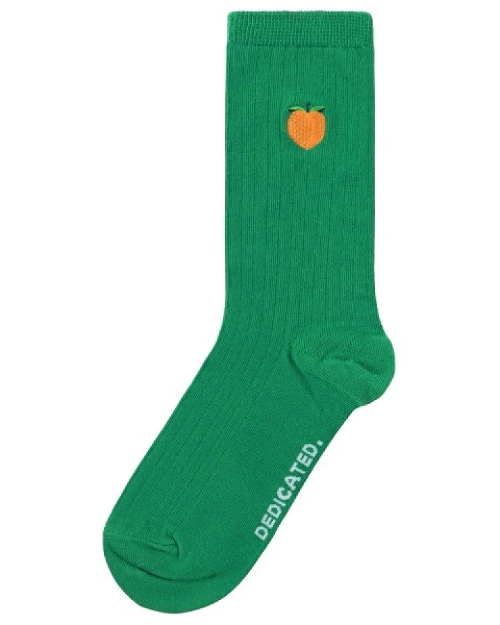 DEDICATED - Rib Socks Knivsta Peach - Multifunktionssocken Gr 41-45 grün