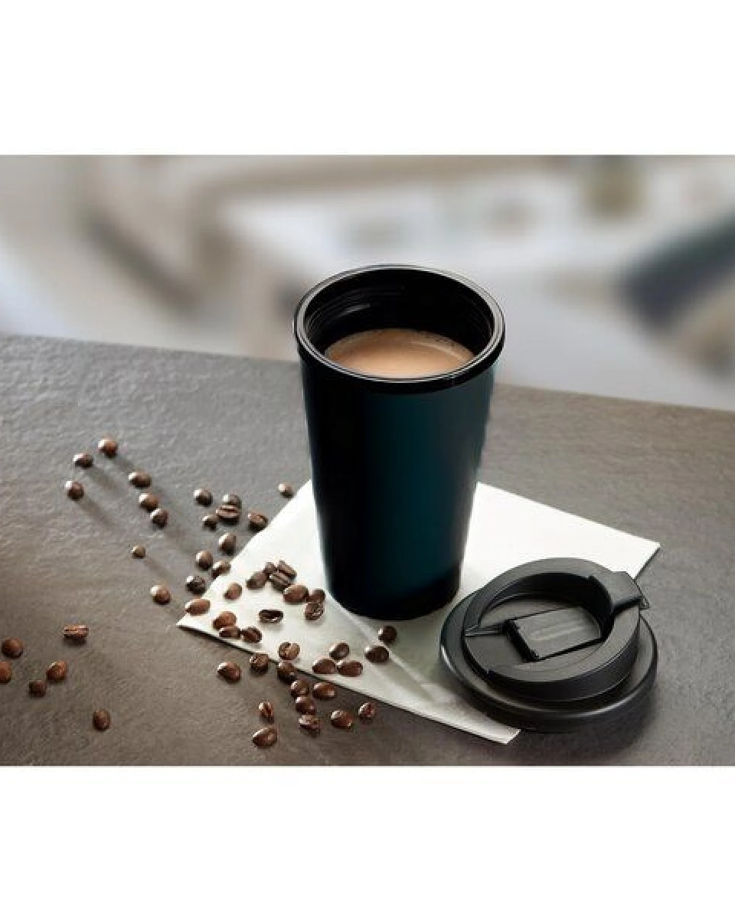 elasto Kaffeebecher Kunststoff – Thermobecher mit innovativem 2K-Verschluss – Ansicht 2