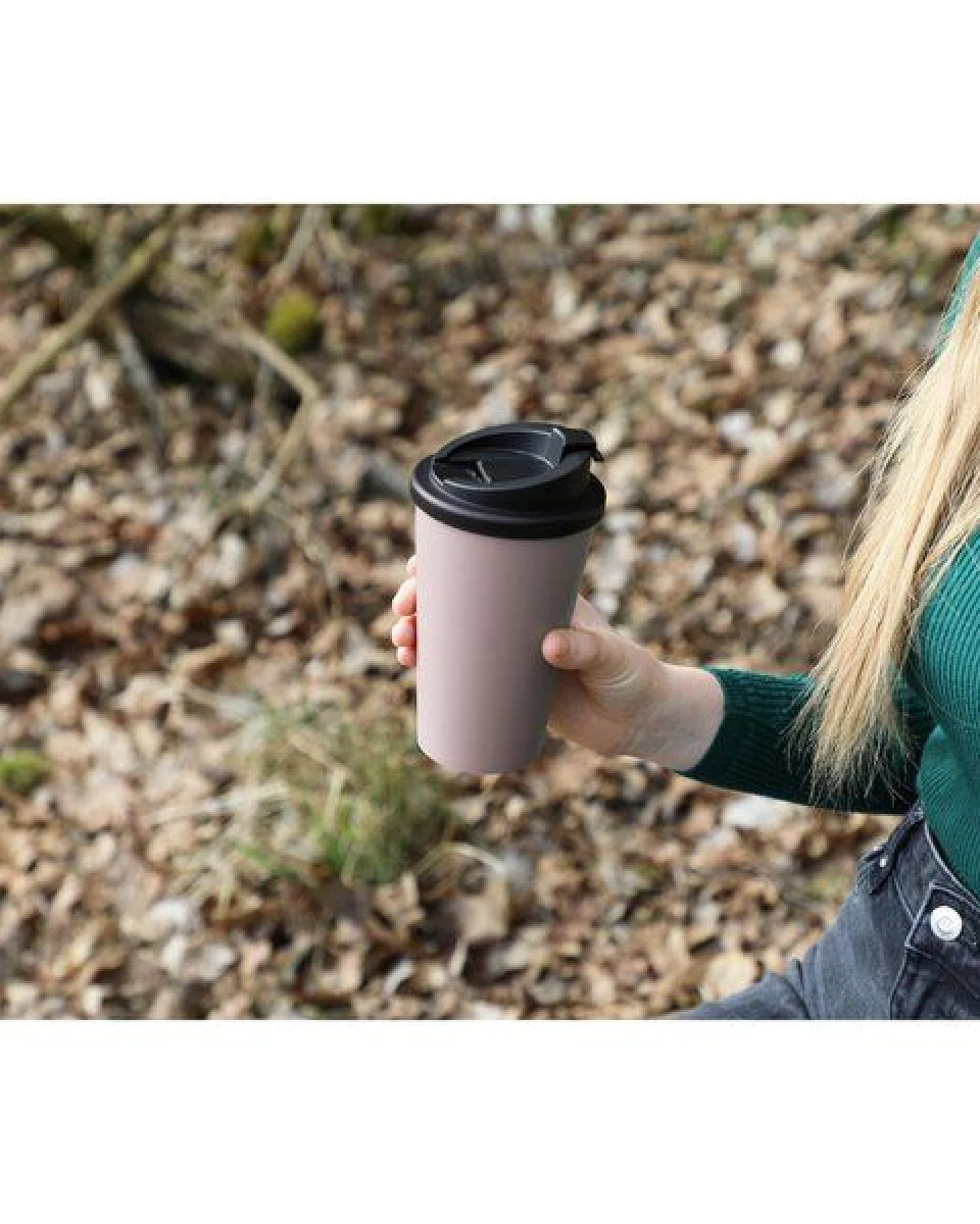 elasto Kaffeebecher Kunststoff – Thermobecher mit innovativem 2K-Verschluss – Ansicht 2