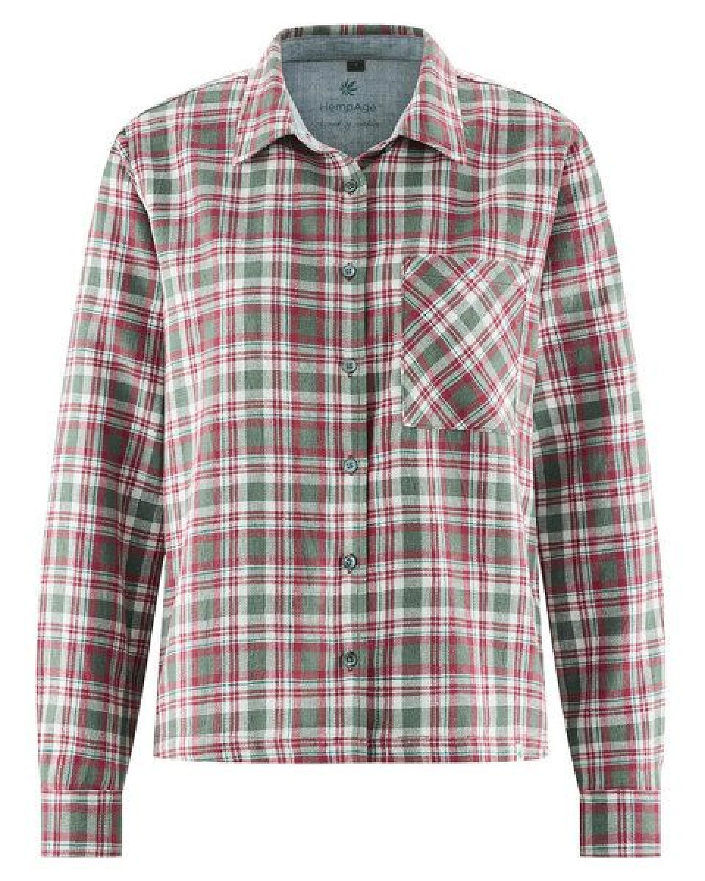 HempAge Karierte Bluse Hanf/Biobaumwolle – Ansicht 2