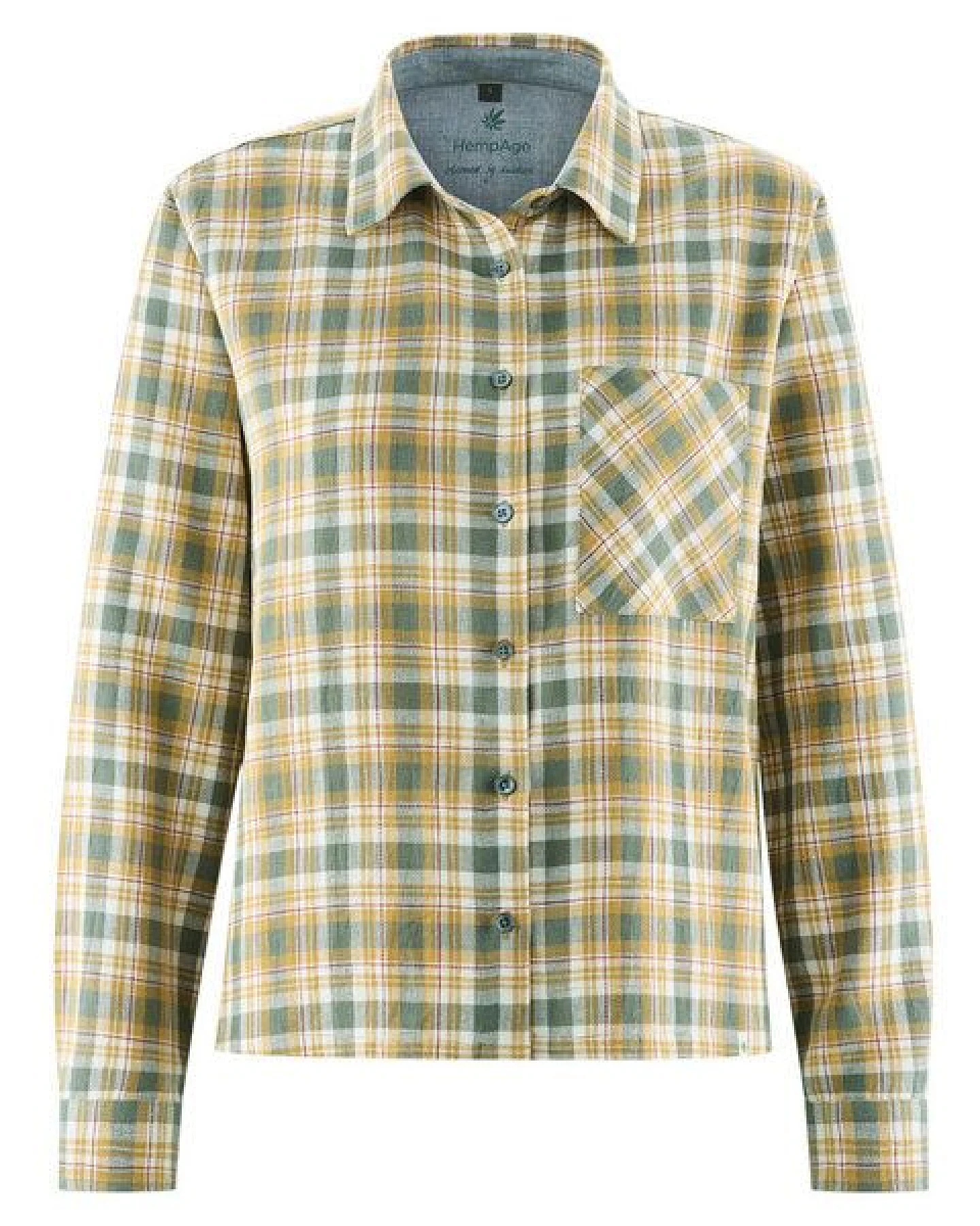 HempAge Karierte Bluse Hanf/Biobaumwolle – Ansicht 2