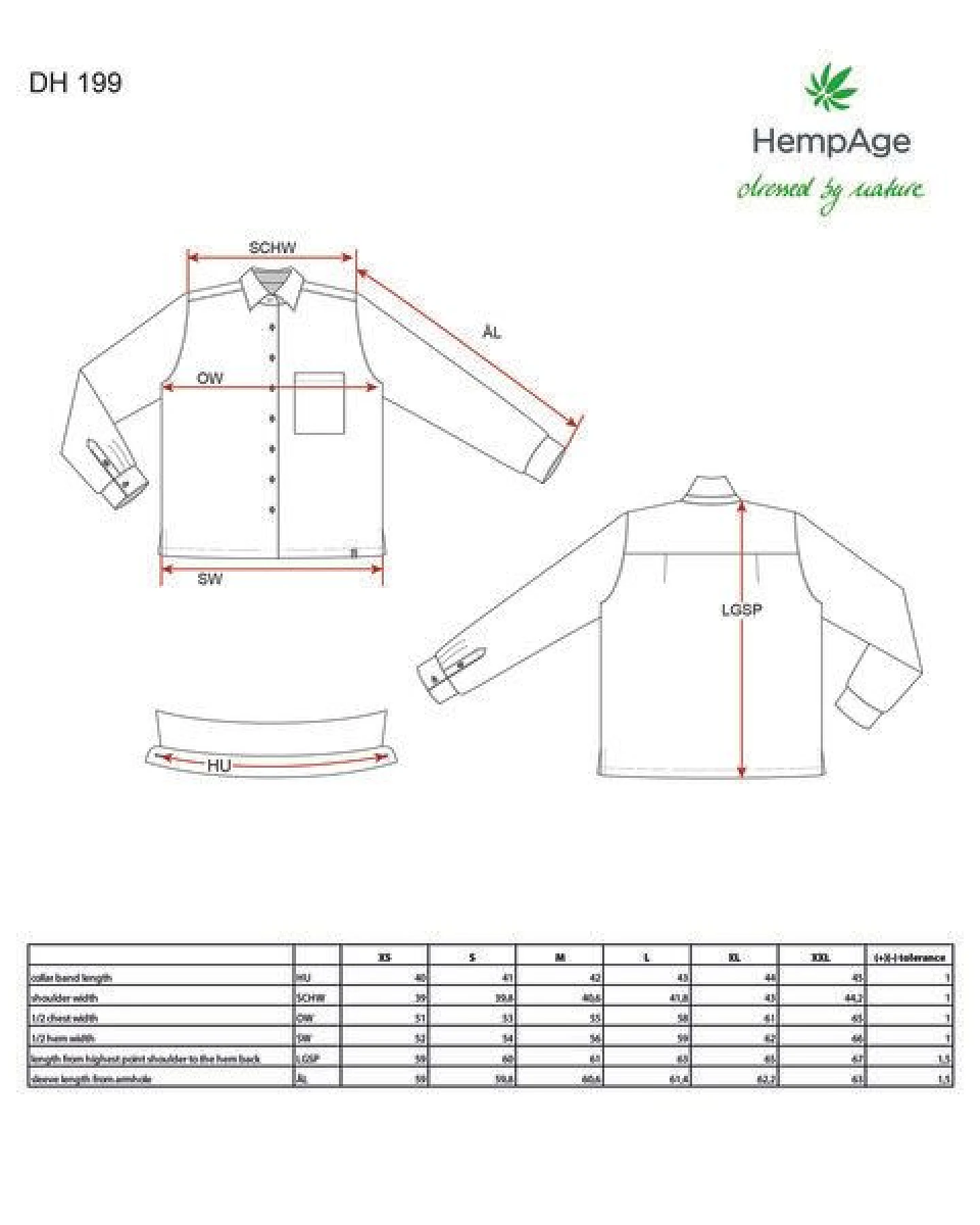 HempAge Karierte Bluse Hanf/Biobaumwolle – Ansicht 3
