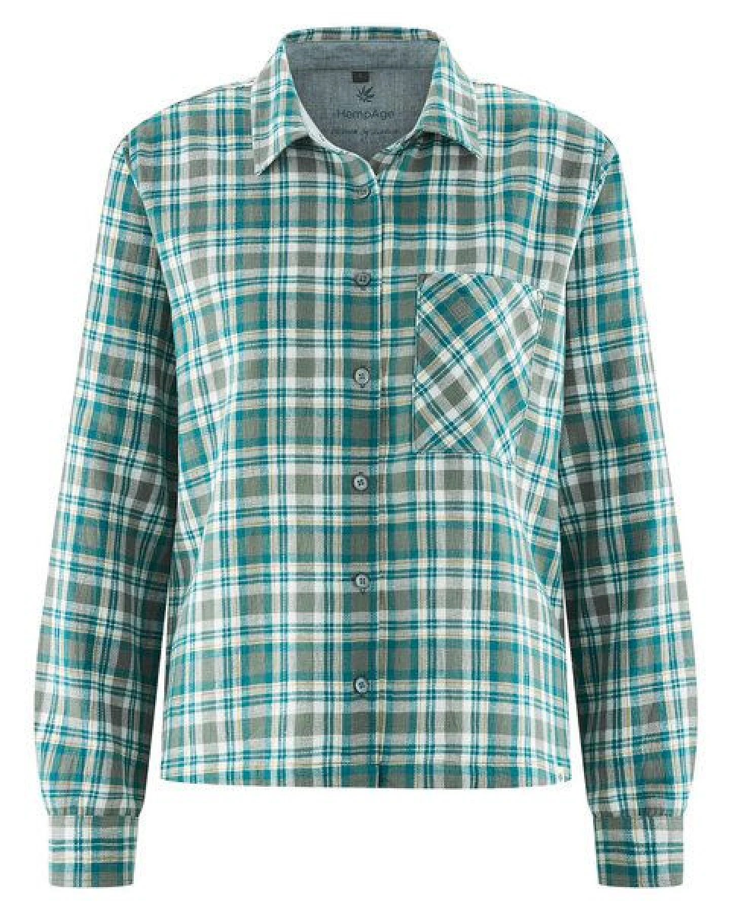 HempAge Karierte Bluse Hanf/Biobaumwolle – Ansicht 2