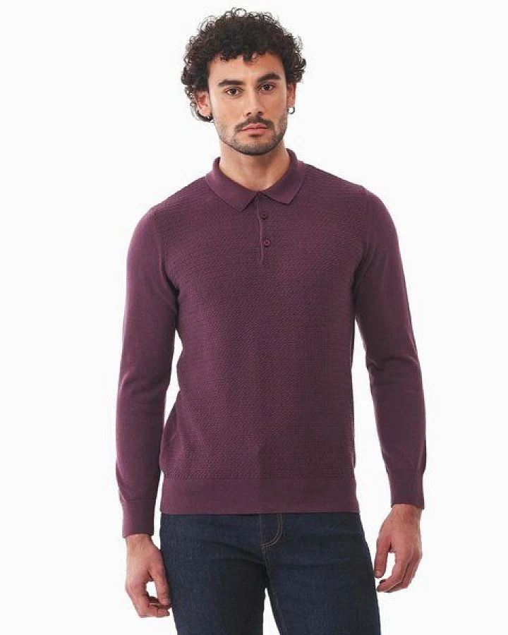ORGANICATION Polokragenpullover aus Bio-Baumwolle