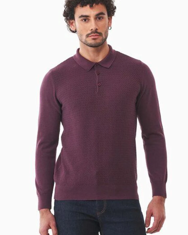 ORGANICATION Polokragenpullover aus Bio-Baumwolle