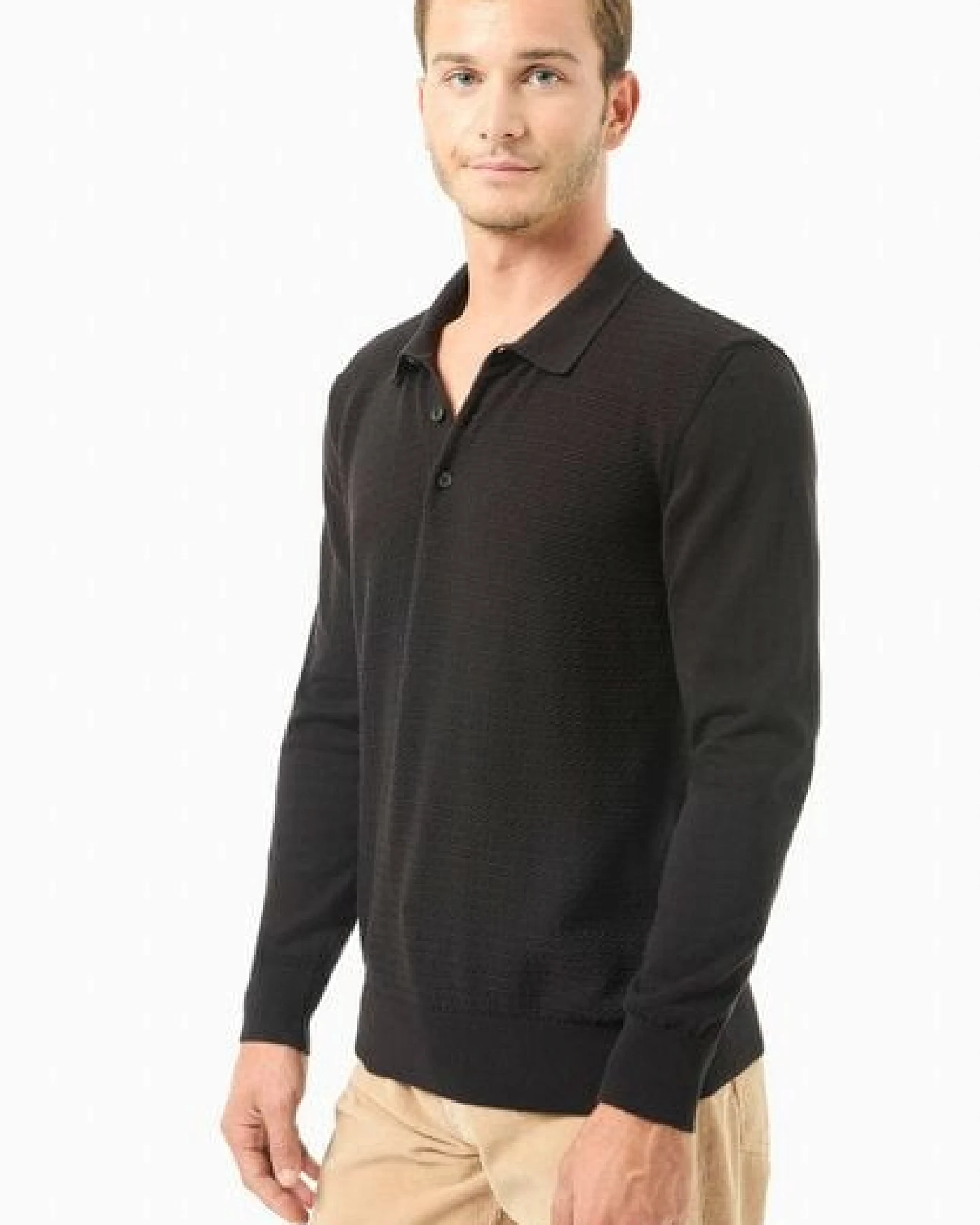 ORGANICATION Polokragenpullover aus Bio-Baumwolle – Ansicht 3